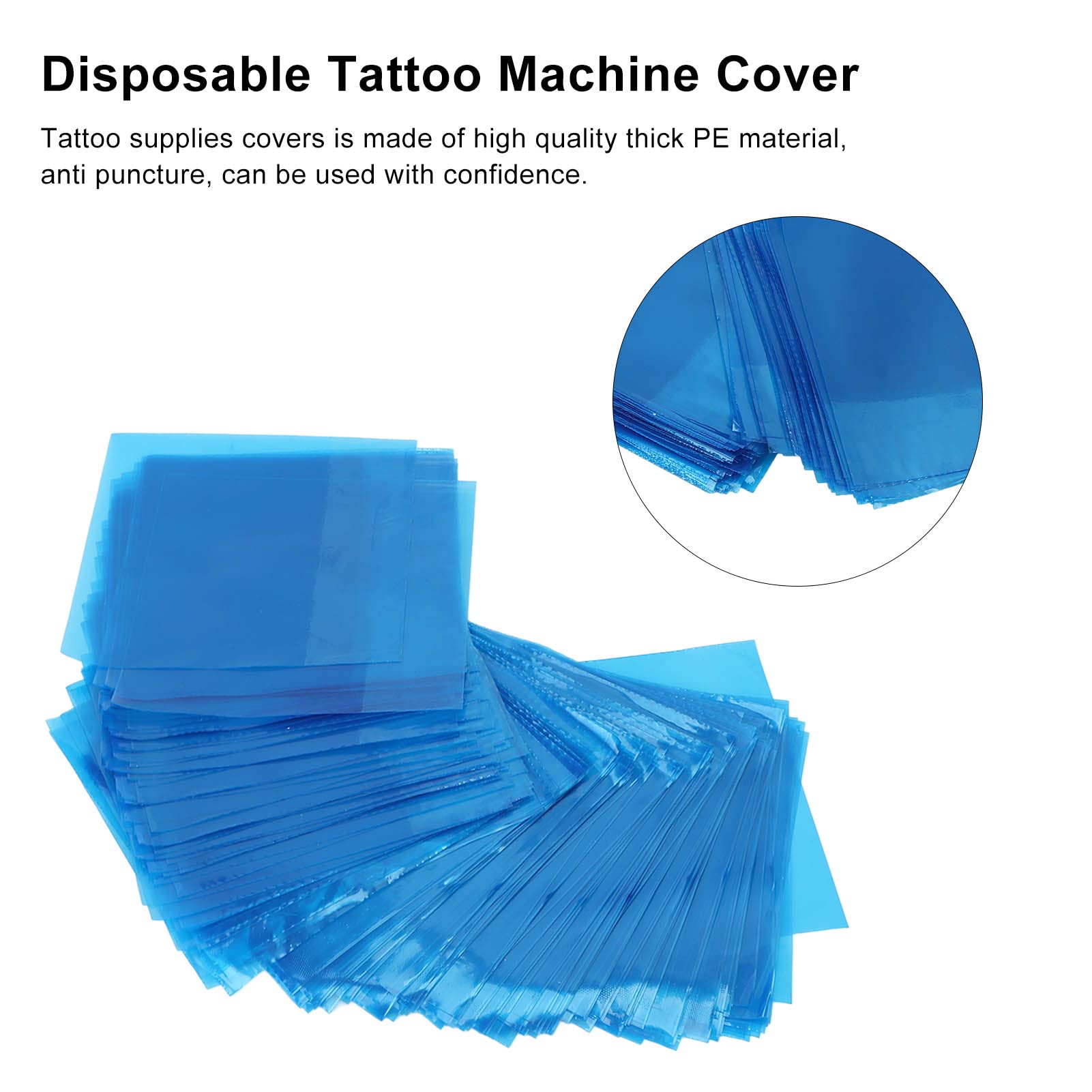 250Pcs Disposable Transparent Blue Plastic Machine Covers Sleeves - Safety Protection Bags for Coil Winding & Motor Machines - Perfect for Industrial Equipment Maintenance & Workshop Use