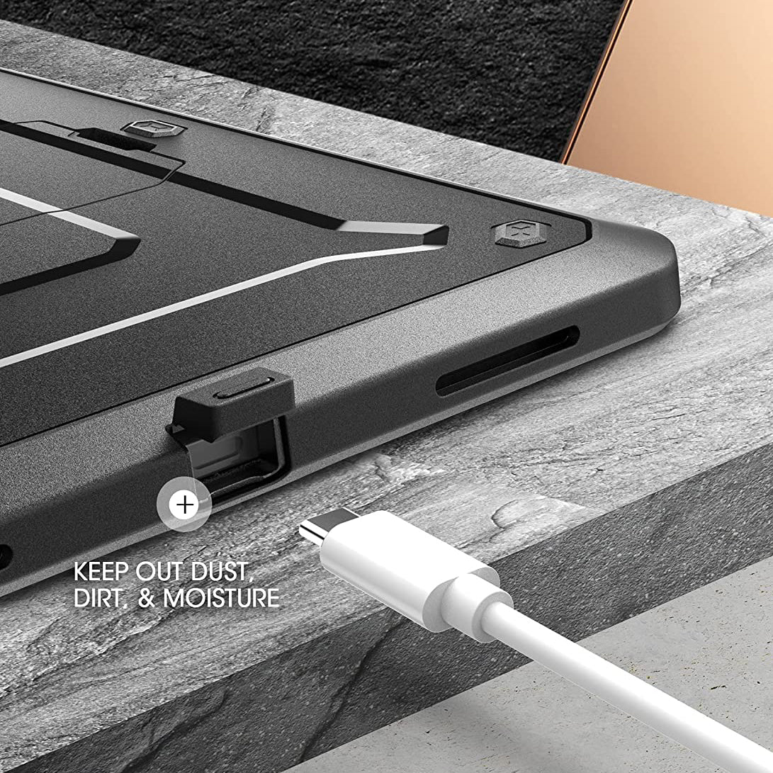 Apple iPad Pro 12.9 Inch 5th Gen (2021) Protective Case - Unicorn Beetle Pro Series Heavy Duty Rugged Cover with Screen Protector (Black) - Perfect for Construction, Outdoor Adventures & Business Travel