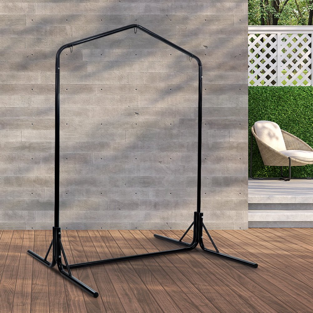 Heavy Duty 2-Person Hammock Chair with Steel Stand - Outdoor Hanging Swing for Patio, Garden, or Backyard - Supports Up to 200KG (440 lbs) - Perfect for Relaxation & Lounging