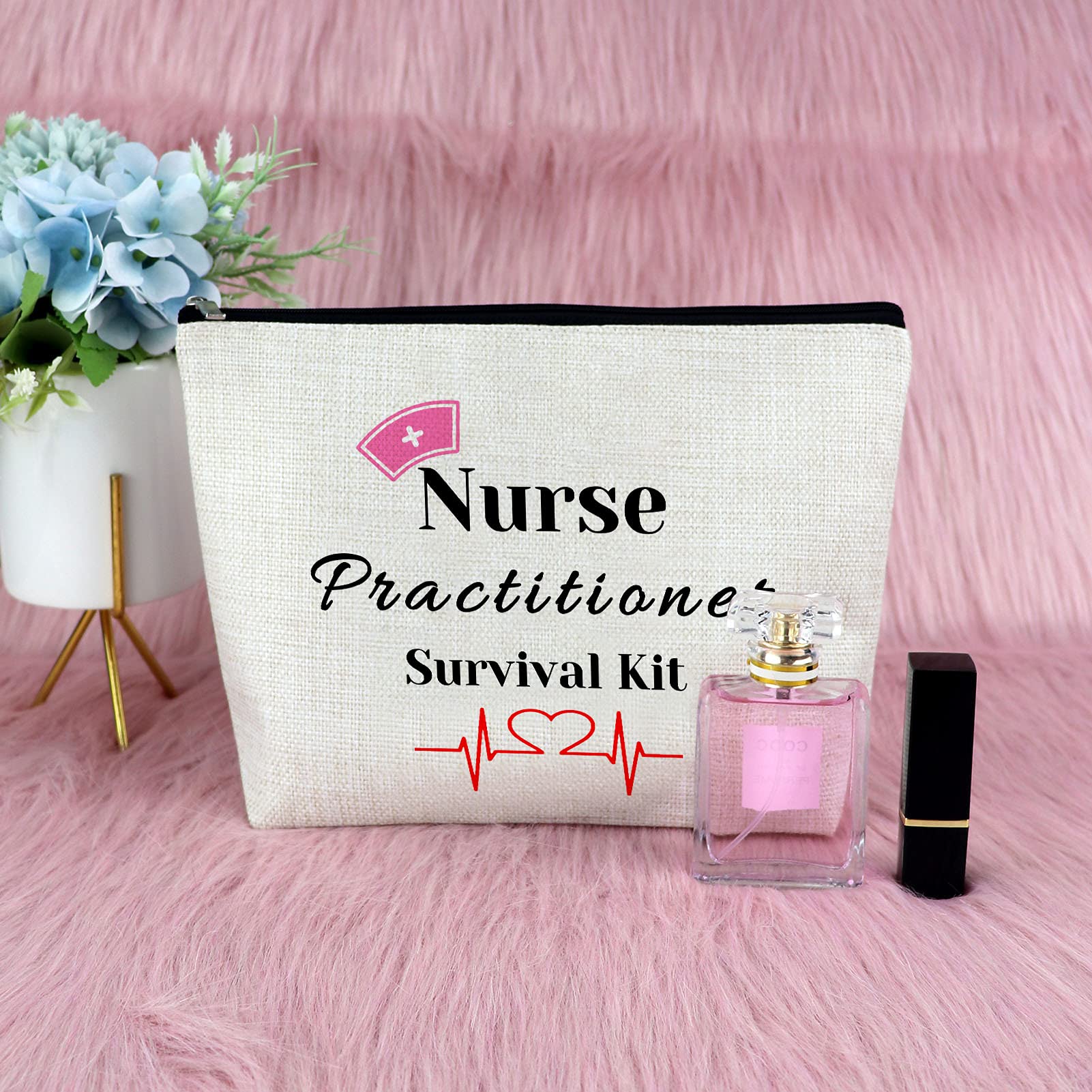 Premium Nurse Appreciation Gift Makeup Bag - Large Cosmetic Organizer for Women | Waterproof Travel Toiletry Pouch for Nurses, Students & Professionals | Perfect for Work, School & Vacation Essentials