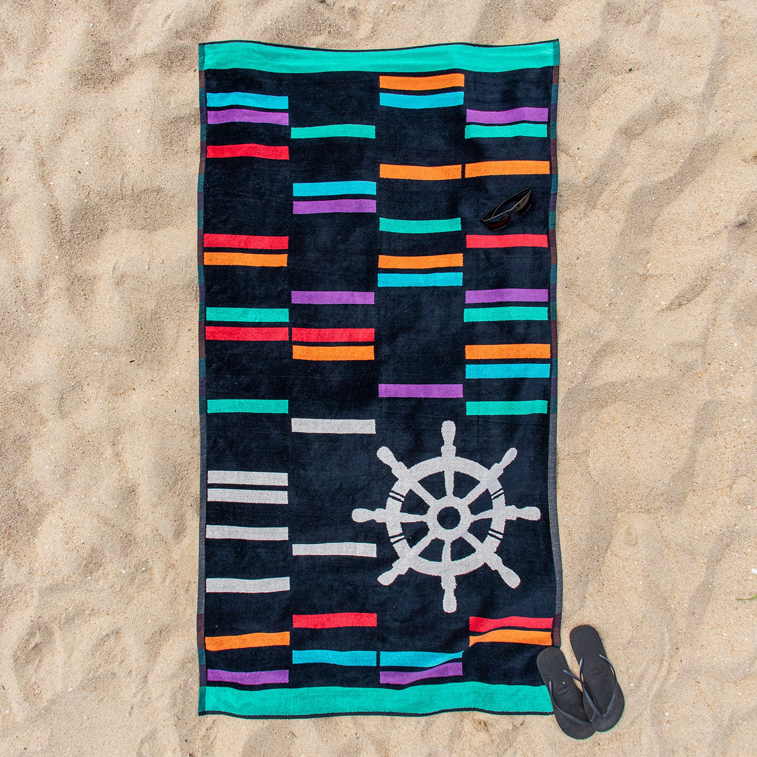 Premium Retro Spin Wheel Oversized Beach Towel - 35