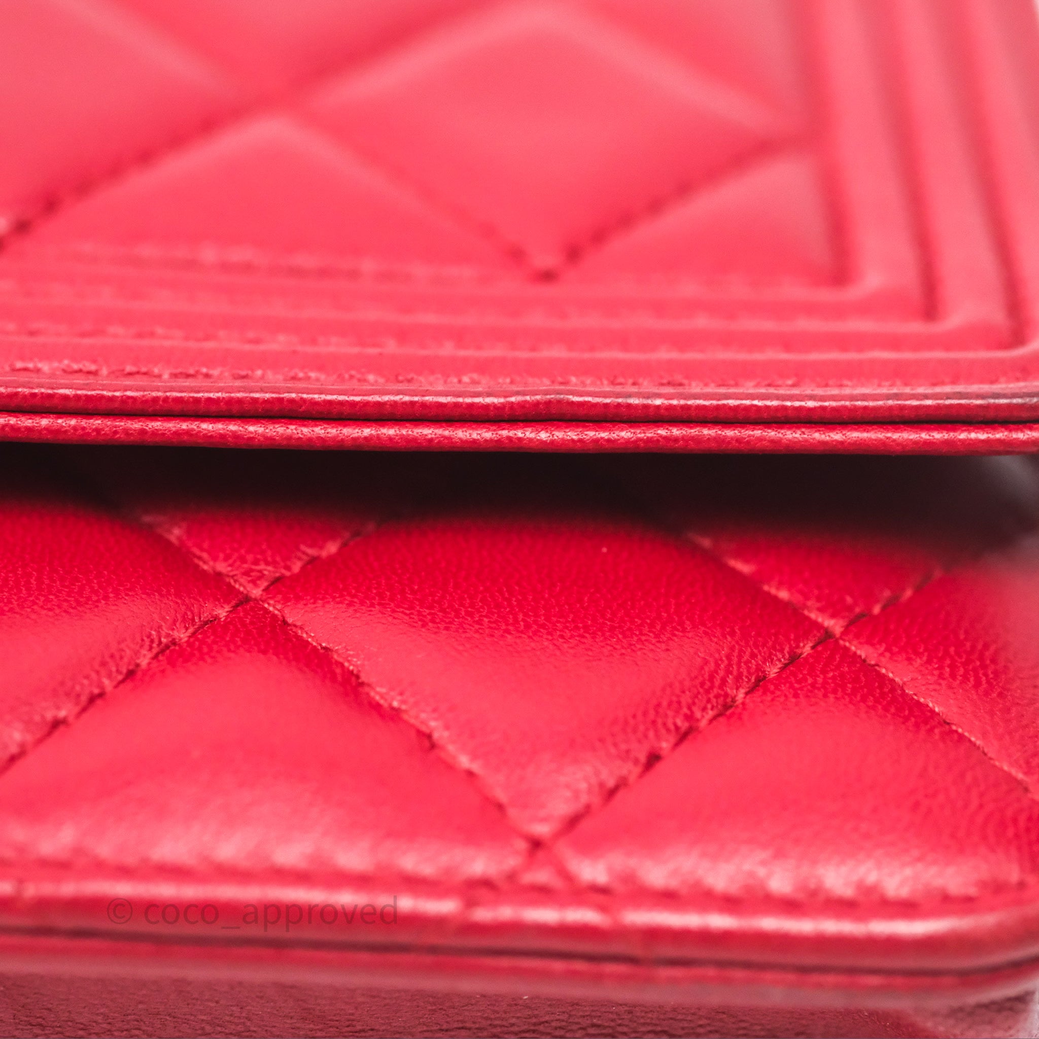 Chanel Boy Wallet on Chain WOC Red Lambskin Ruthenium Hardware - Luxury Crossbody Bag for Women, Perfect for Parties, Date Nights & Evening Events