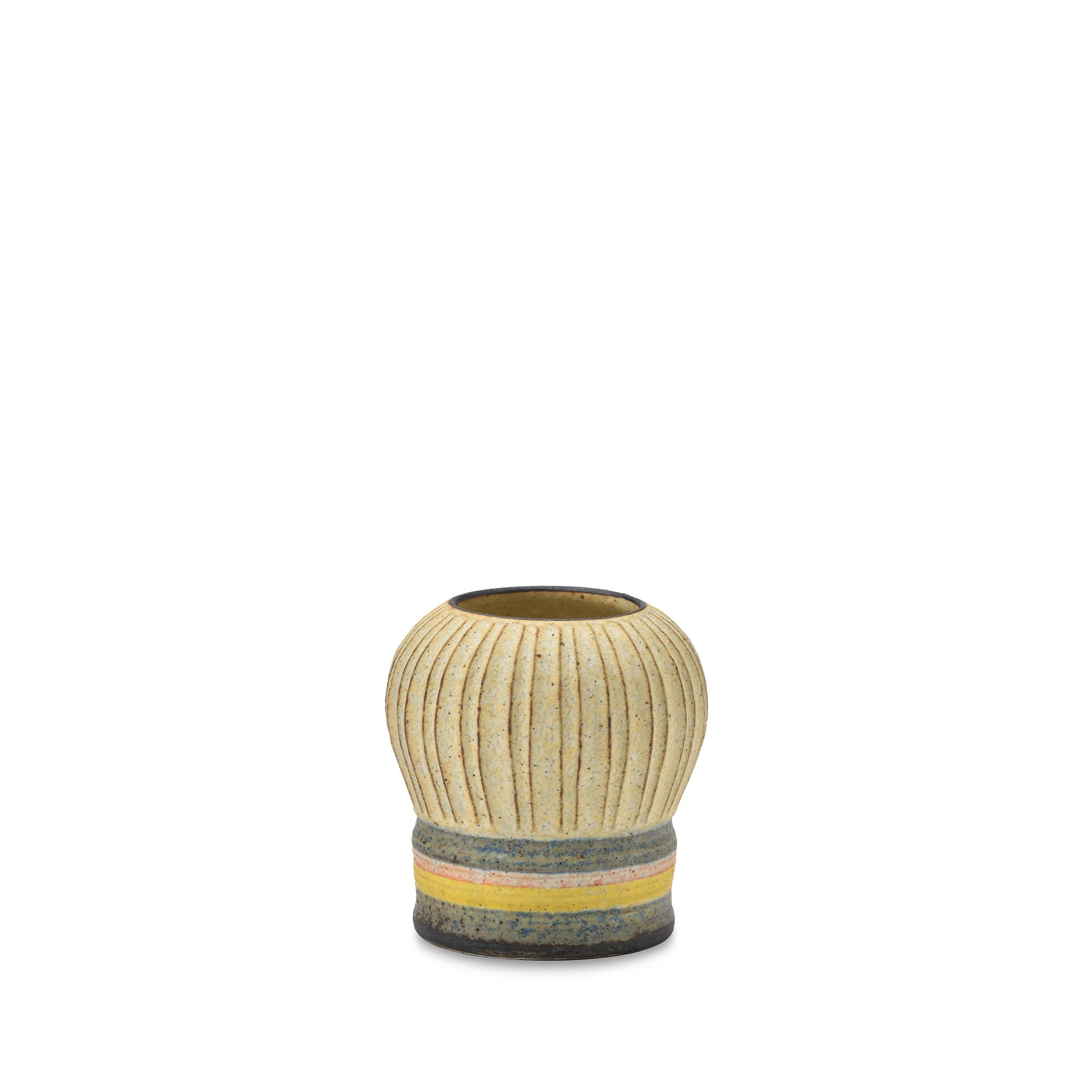 Japanese Kokeshi Doll Vase - Extra Small (XS) Handcrafted Wooden Decorative Vessel with Traditional Horizontal Stripes - Perfect for Home Decor, Shelf Display & Gift Giving