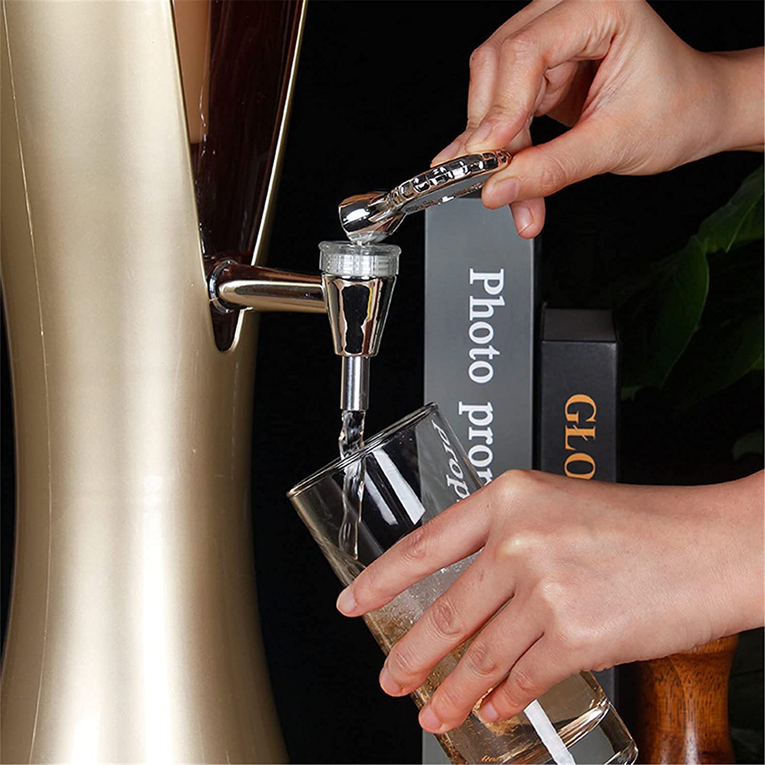 3L LED Beer Tower Dispenser with Ice Cooling & Tap - Perfect for Home, Bar & Party Beverage Dispensing | Beer Column & Drink Dispenser for Chilled Draft Beer