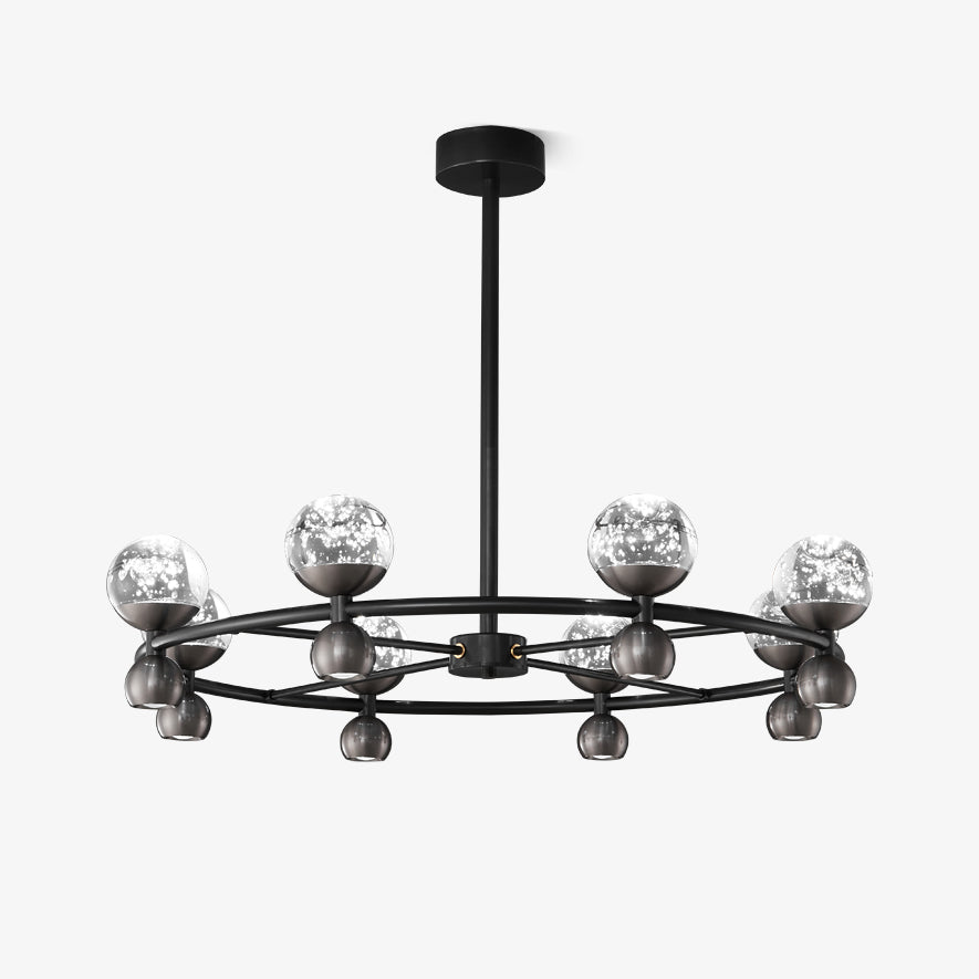 Crystal Nebula Chandelier - Elegant Ceiling Light Fixture for Dining Room, Bedroom & Living Room | Modern LED Lighting for Home Decor & Wedding Events