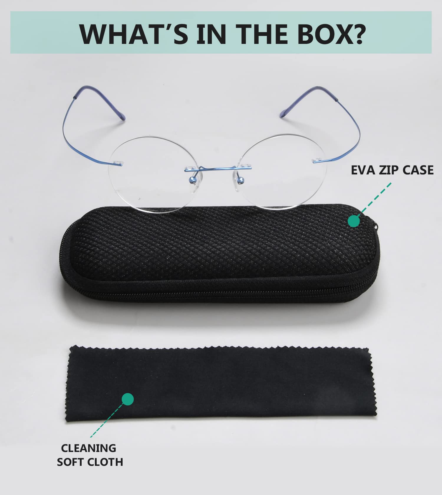 Titanium Rimless Round Reading Glasses for Men - Lightweight & Durable Eyewear - Perfect for Reading, Working, and Daily Use