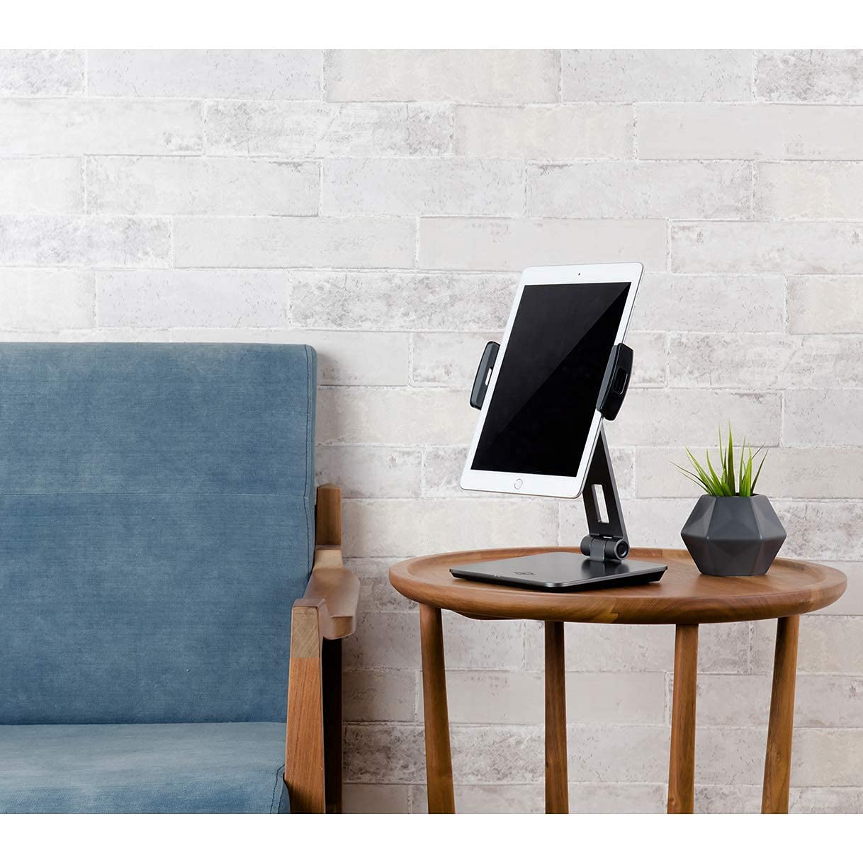 KABCON Adjustable Aluminum Alloy Tablet Stand - 360° Swivel & Foldable Phone & iPad Holder for Desk (4-14 Inch) - Compatible with iPad Pro/Air/Mini, Samsung Galaxy Tabs, Kindle Fire - Perfect for Home Office, Kitchen, Bedroom & Travel Use