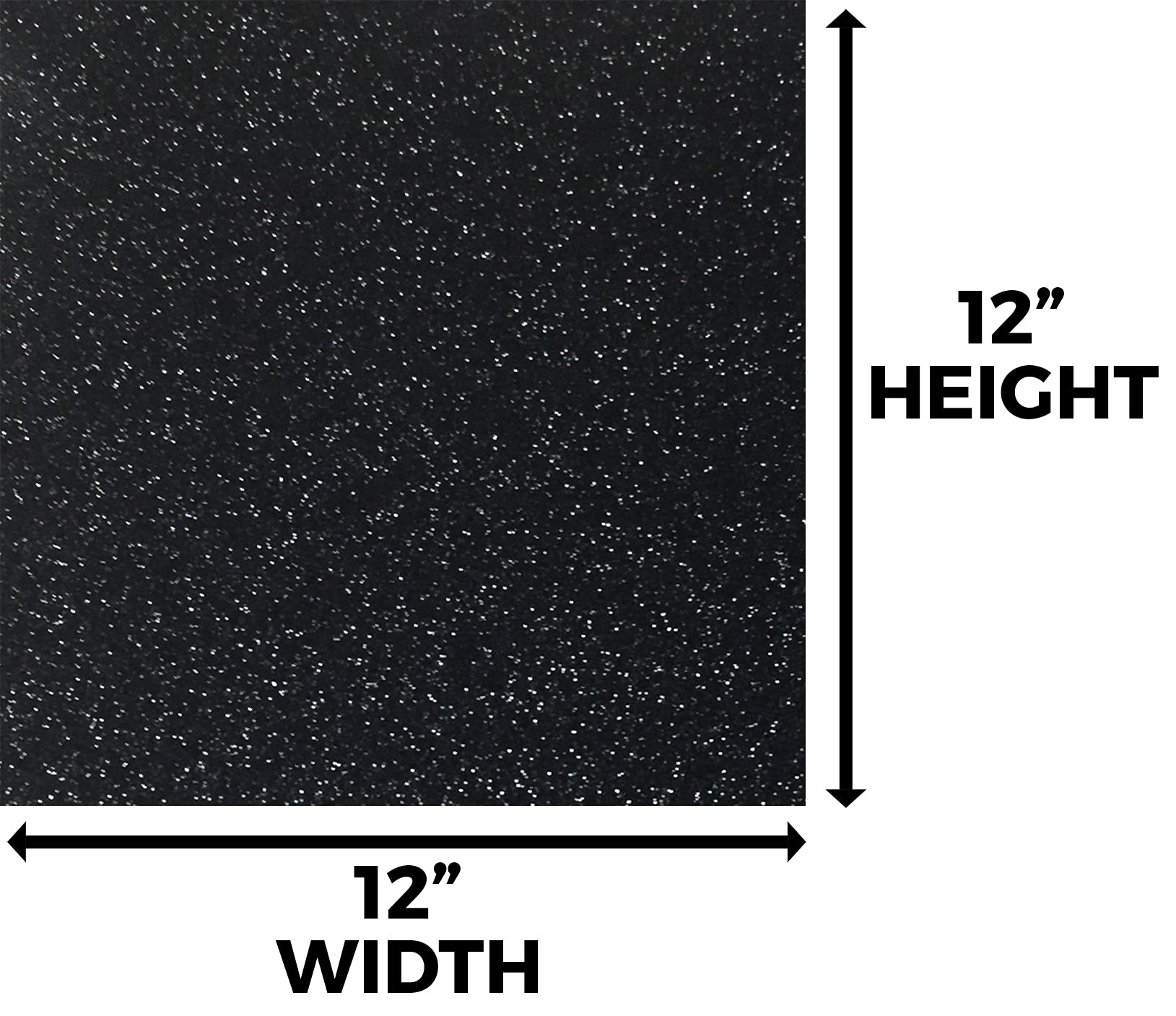 Premium Black Glitter Cardstock Paper - 10 Sheets 12