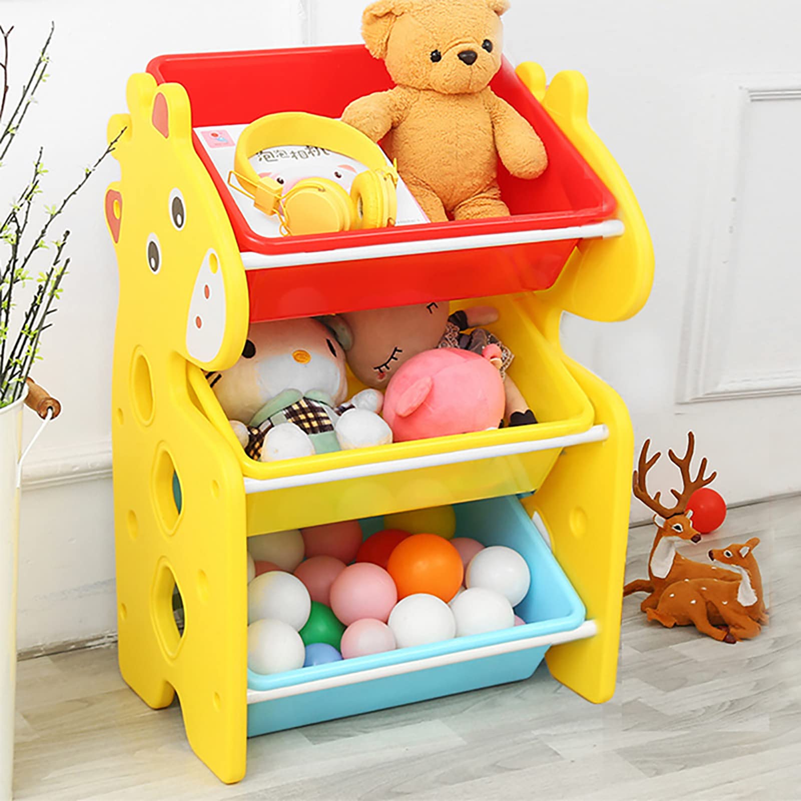WUWEOT 5-Pack Large Plastic Storage Bins - 15