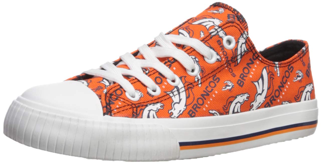 FOCO Women's NFL Team Logo Low Top Canvas Sneakers - Comfortable Casual Shoes for Ladies - Perfect for Game Day, Outfits & Everyday Wear