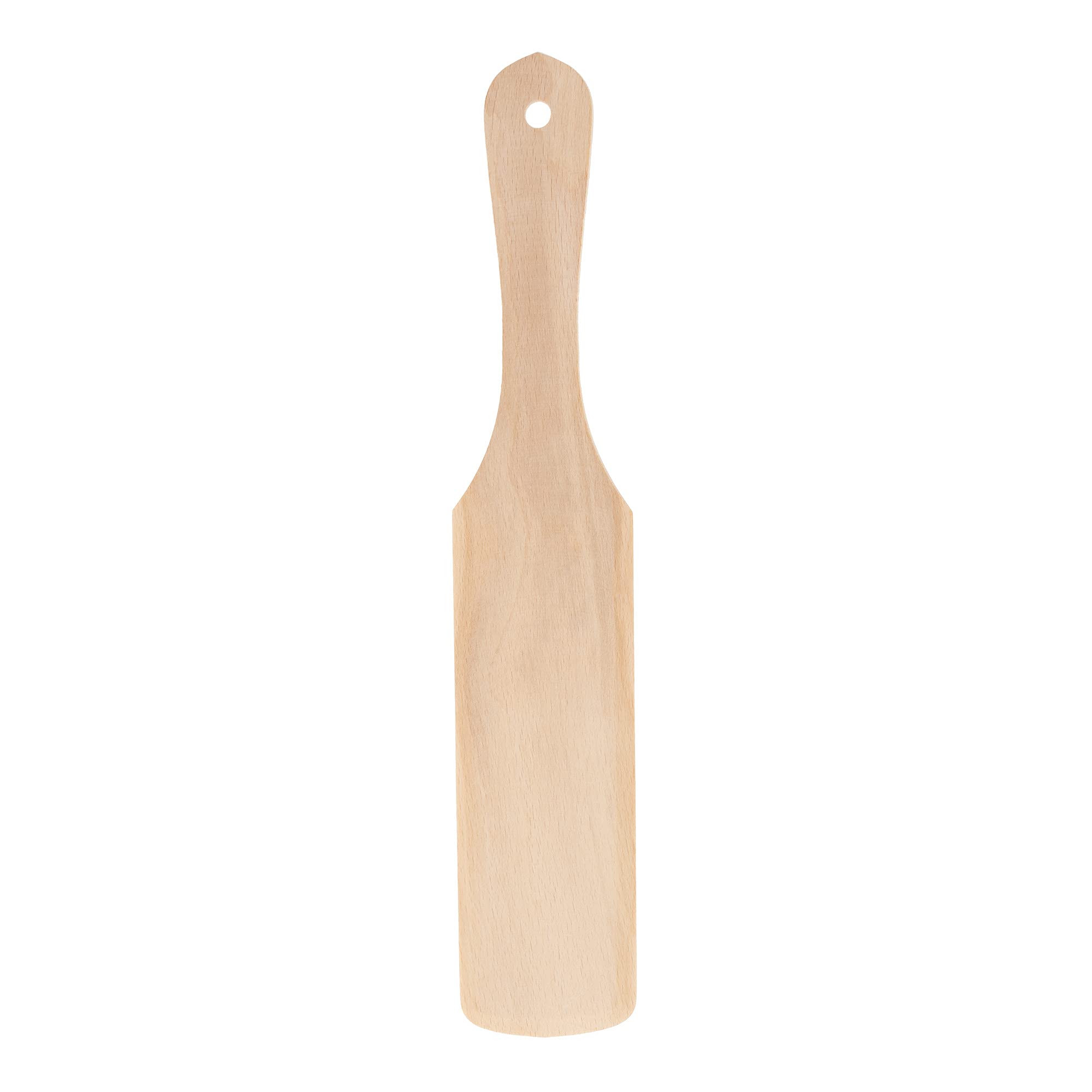 Wooden Pancake Turner - Natural Wood Cooking Spatula with Long Handle - Non-Scratch Kitchen Turner for Flipping Pancakes, Eggs & Burgers - Perfect for Breakfast Cooking, Camping & Outdoor Grilling