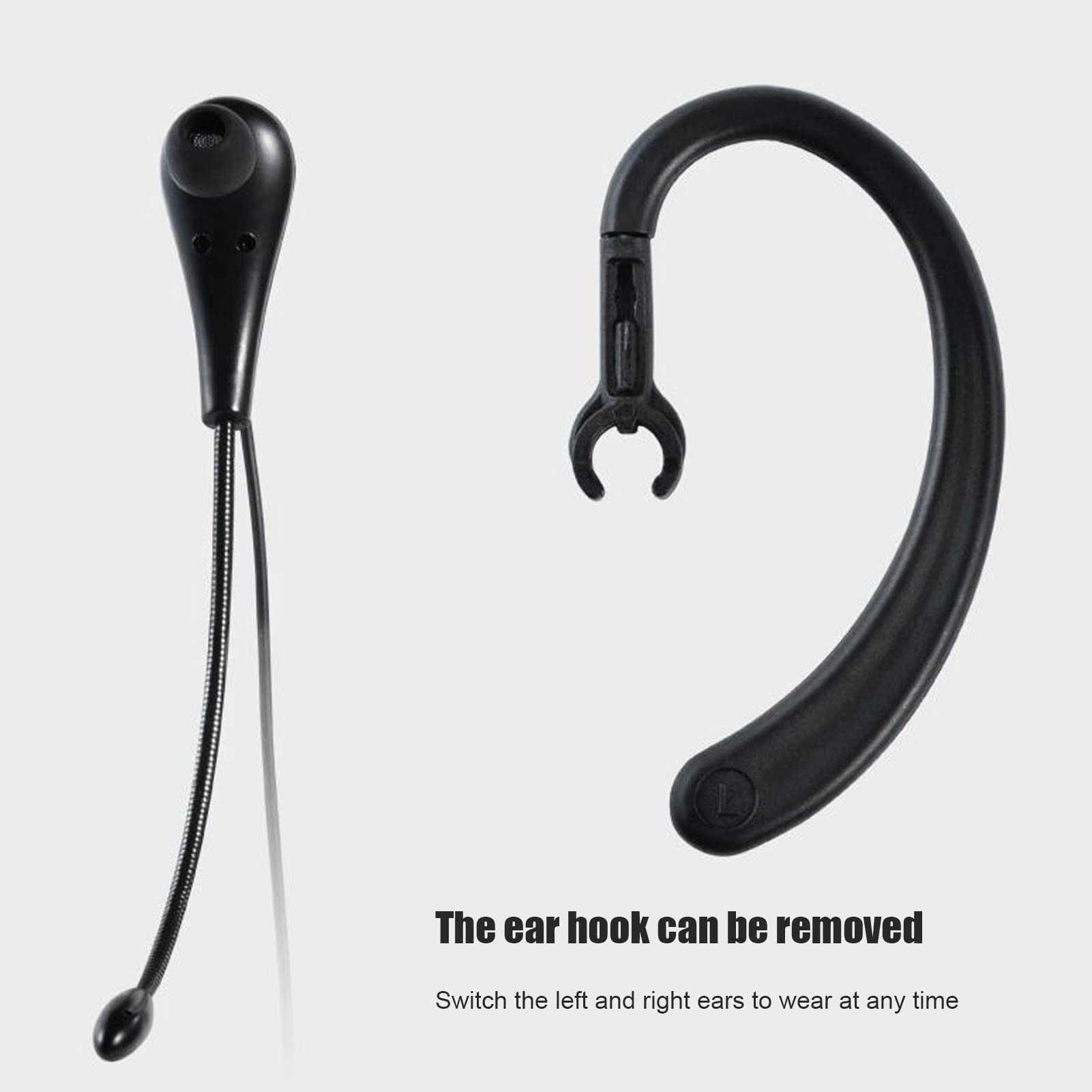 Best Call Center Headset - Single Ear Hook Headphone with Microphone, 3.5mm Jack for Laptop & Mobile Phones - Perfect for Customer Service, Telemarketing & Remote Work
