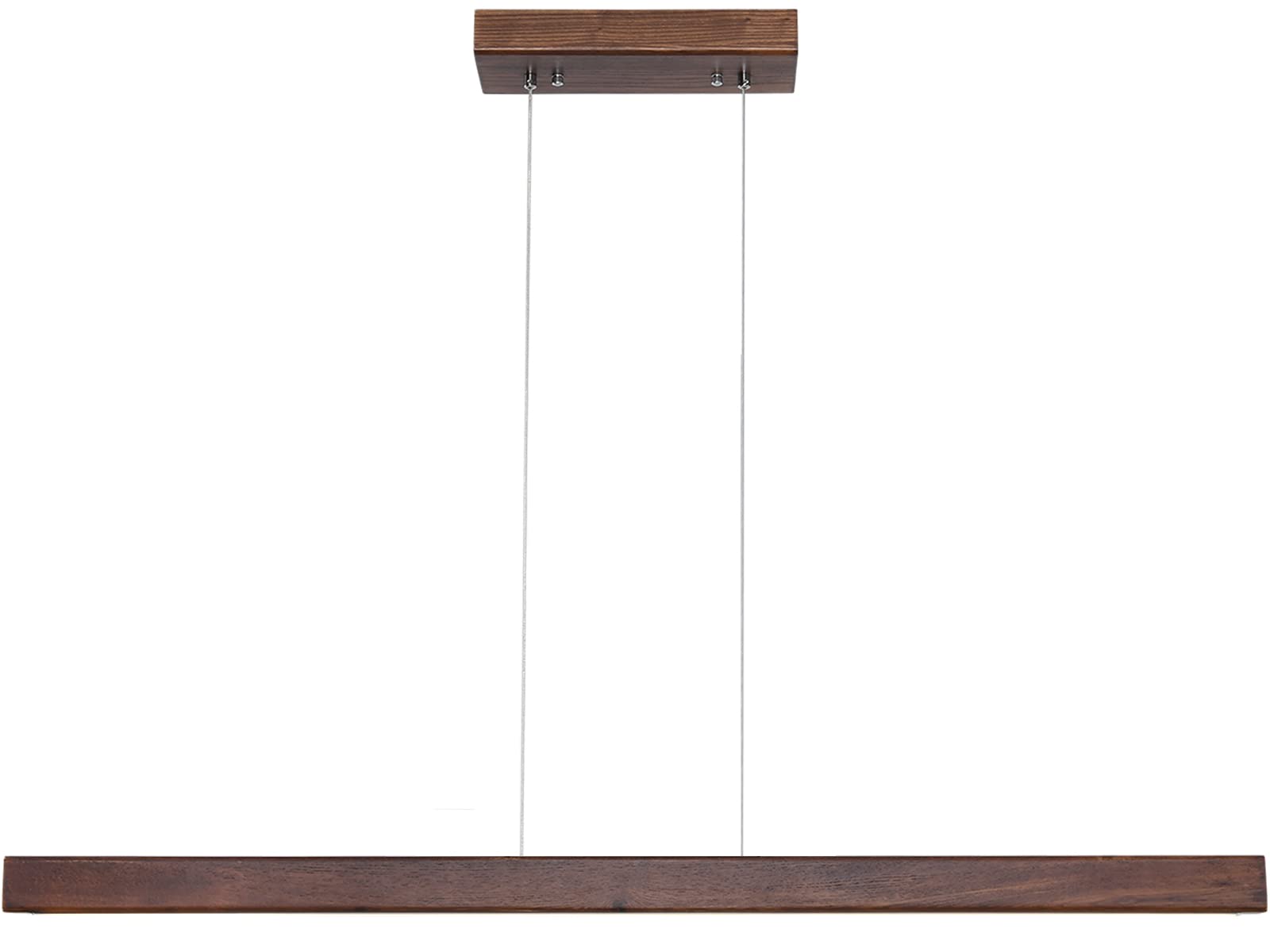 Modern Wood Linear Pendant Light - LED Dimmable Wooden Hanging Light Fixture 39