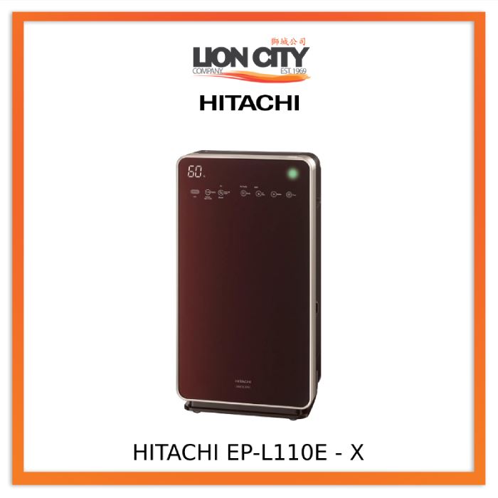 Hitachi EPL110E Air Purifier & Humidifier - 2-in-1 HEPA Filter for Clean Air & Optimal Humidity - Perfect for Home, Office, and Bedroom Use