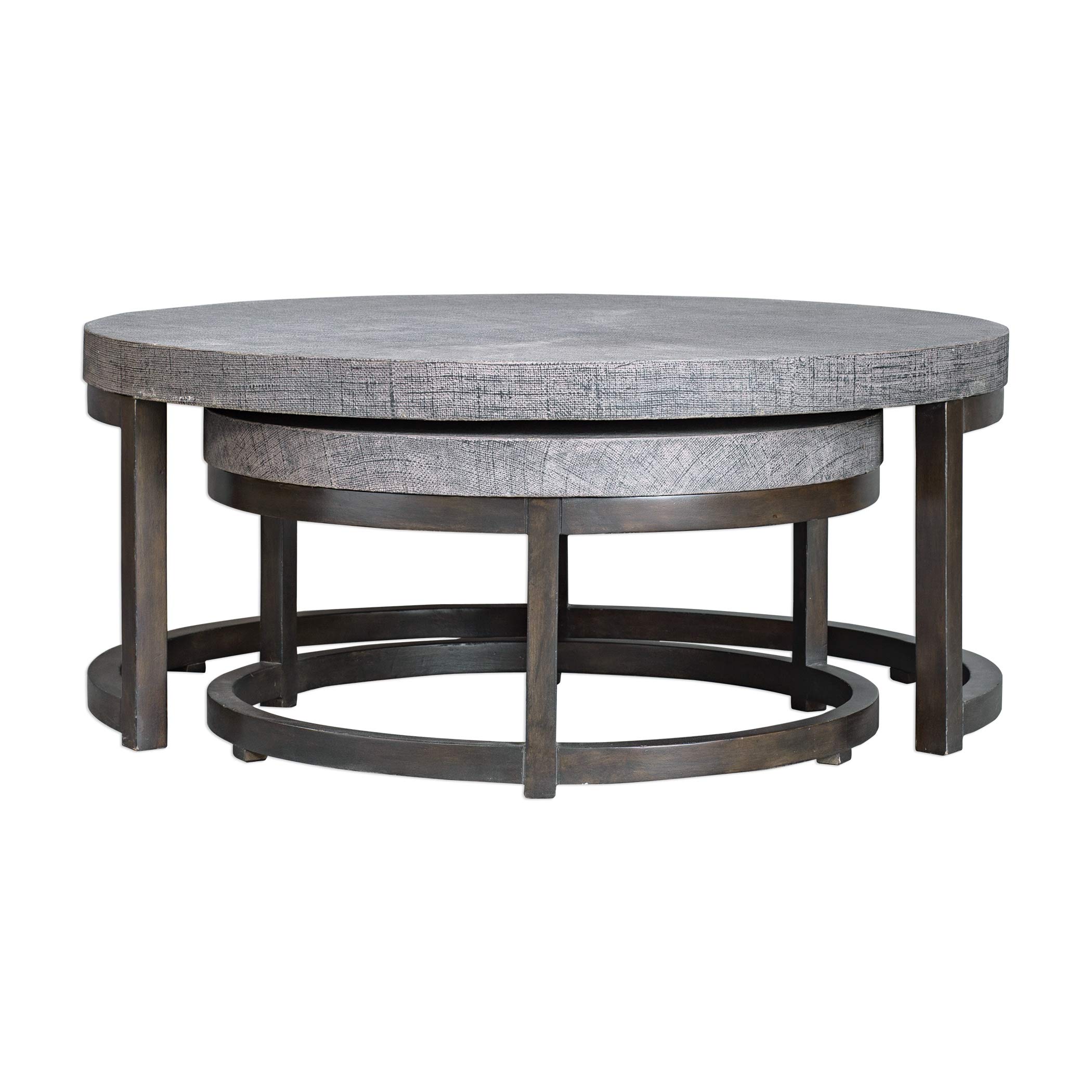 Aiyara 2-Piece Nesting Coffee Tables - Modern Side End Tables for Living Room, Bedroom, or Office - Space-Saving Furniture Set with Stylish Design