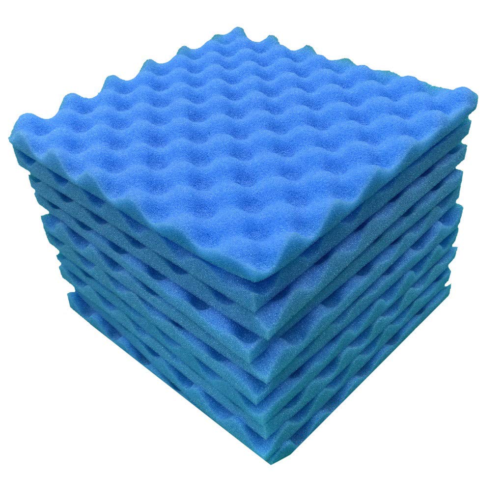 10Pcs Acoustic Foam Panels - High Density Soundproofing Sponge for Studio, KTV & Home Theater - Noise Reduction & Echo Absorption - Perfect for Walls, Ceilings & Home Decor (Blue, One Size)