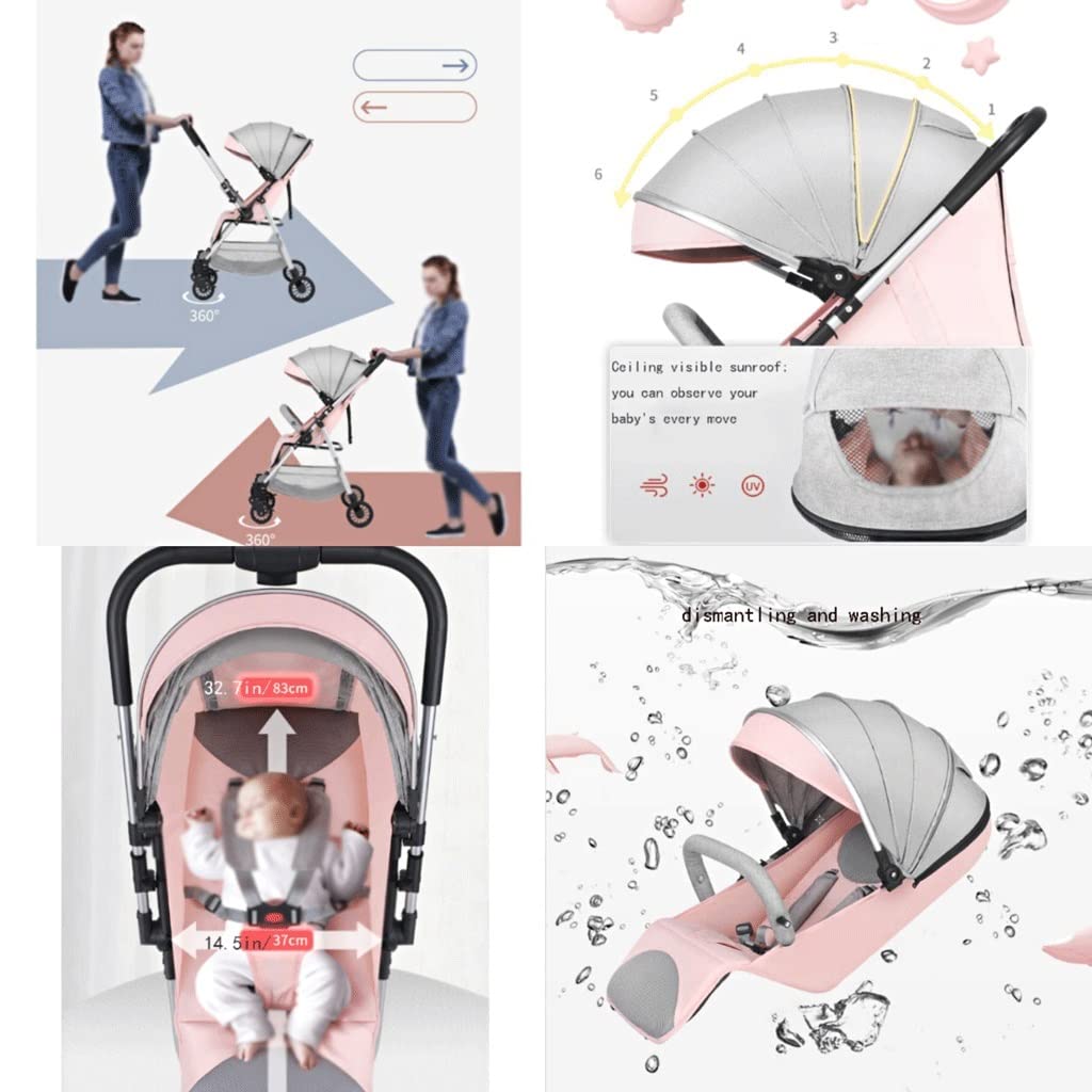Lightweight Foldable Baby Stroller - Reversible Seat for Newborn to Toddler | Compact Travel Stroller for Shopping, Park & Airplane Travel