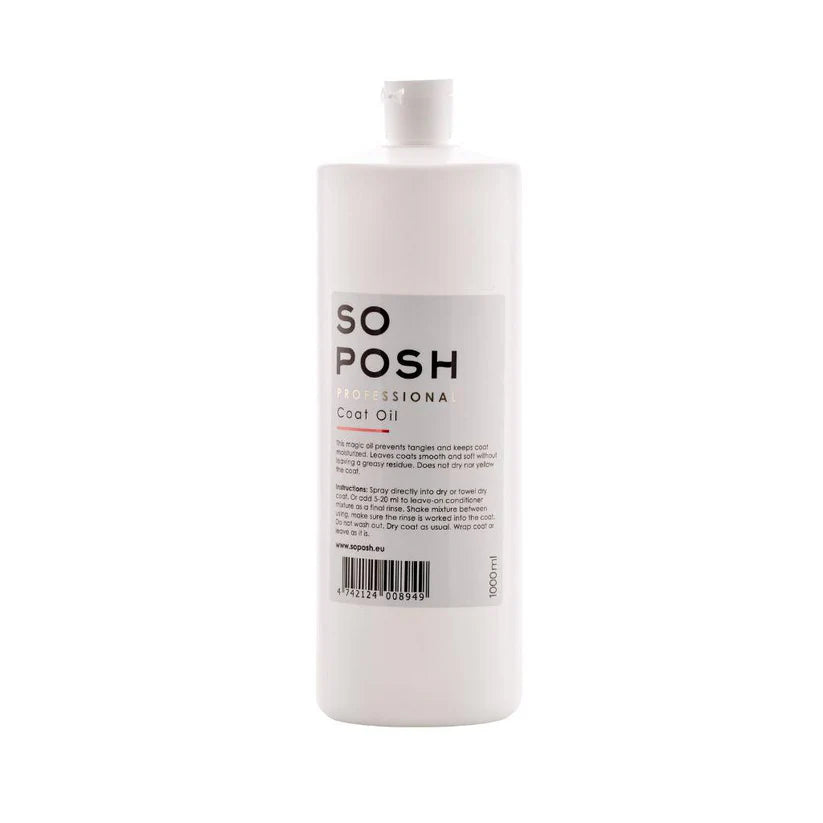 So Posh Coat Oil for Dogs - 2 Sizes (8oz & 16oz) | Natural Moisturizer for Dry Skin & Shiny Coat | Perfect for Grooming, Winter Care & Daily Conditioning
