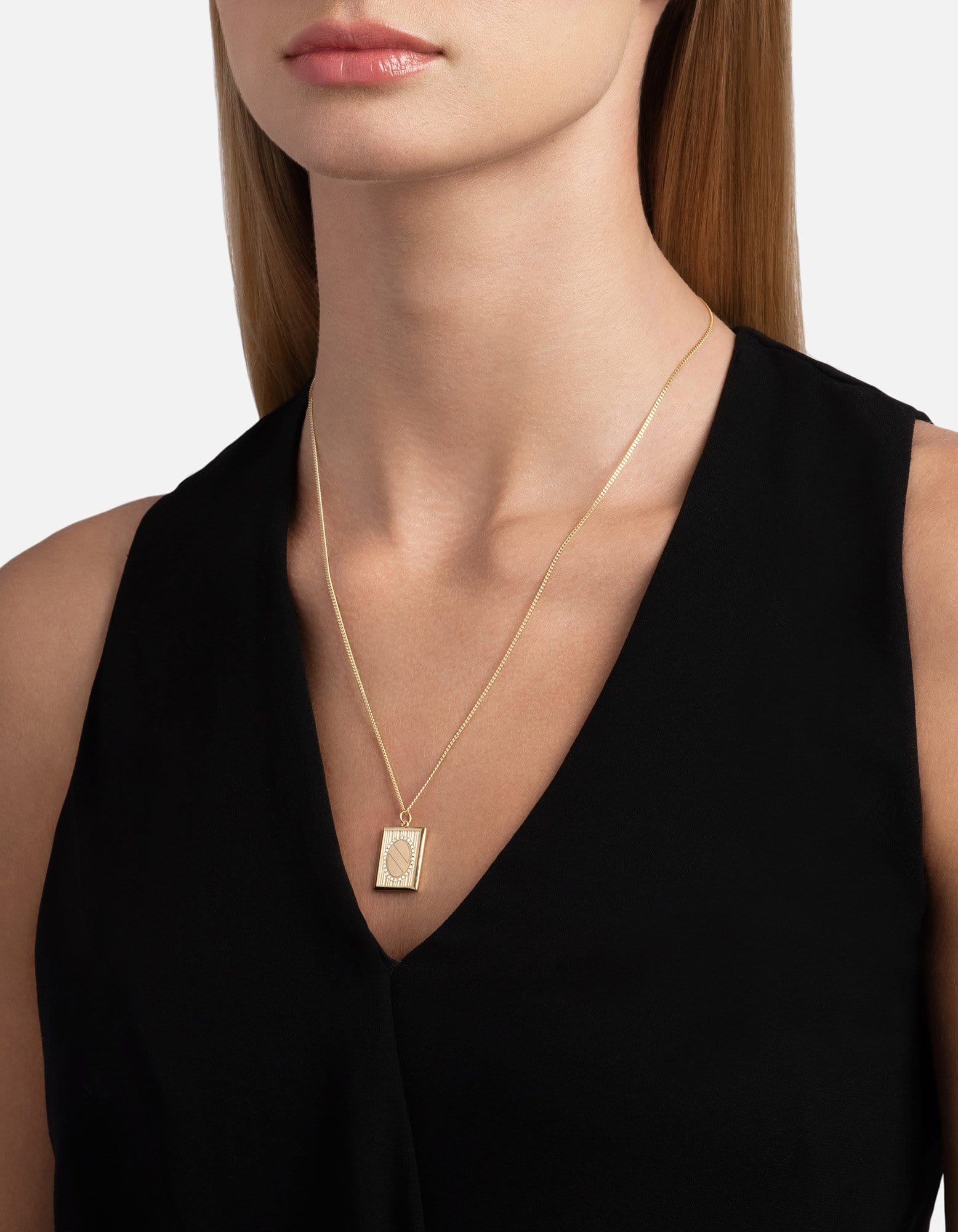 Elegant Gold Vermeil Frame Necklace with Genuine Sapphire - Perfect for Gifts, Weddings & Special Occasions