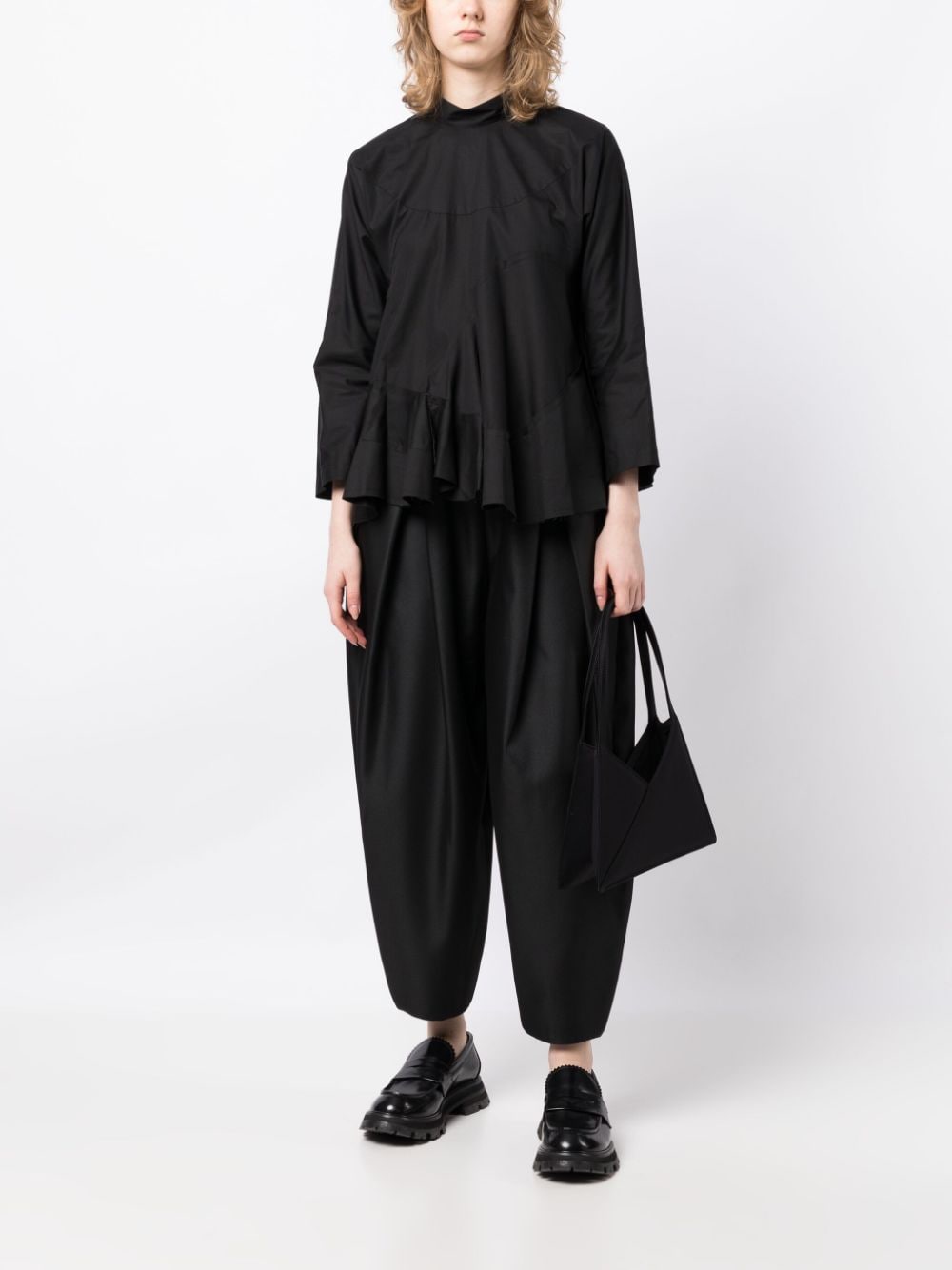 Comme des Garcons Black Trousers for Women - Stylish High Waist Pants for Office, Casual & Night Out