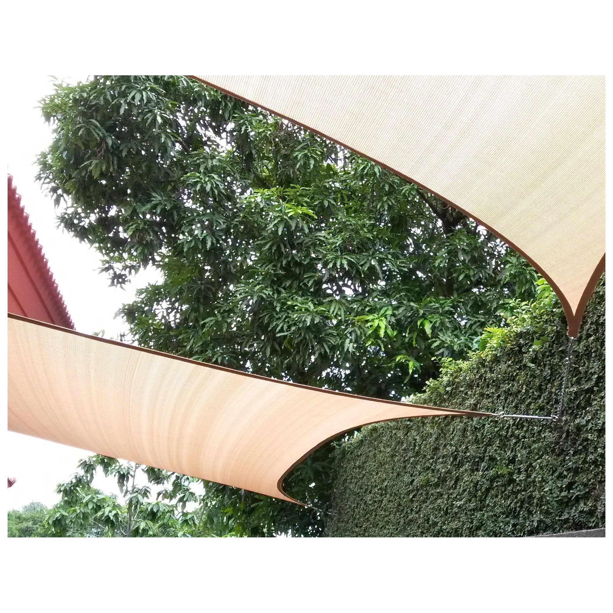 Premium 3.6x3.6m Square Al Fresco Sail Shade - UV Protection Outdoor Canopy for Patio, Garden, Poolside & Backyard Relaxation