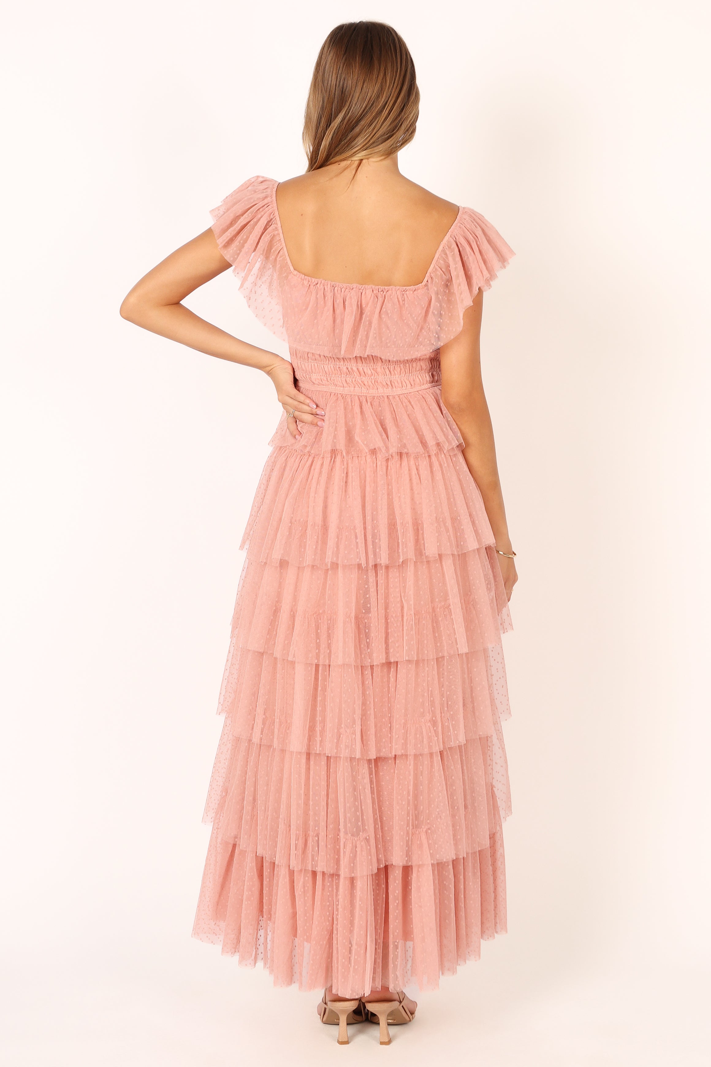Belle Maxi Dress in Blush - Elegant Long Flowy Summer Dress for Women, Perfect for Beach Vacations, Weddings & Casual Outings