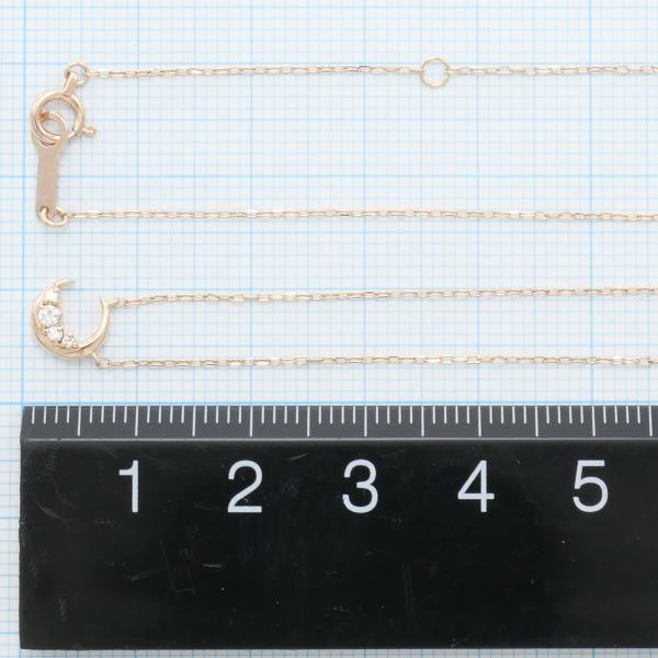 4℃ K10PG Pink Gold Zirconia Necklace for Women - Elegant Cubic Zirconia Pendant Jewelry Gift for Anniversary, Valentine's Day & Special Occasions