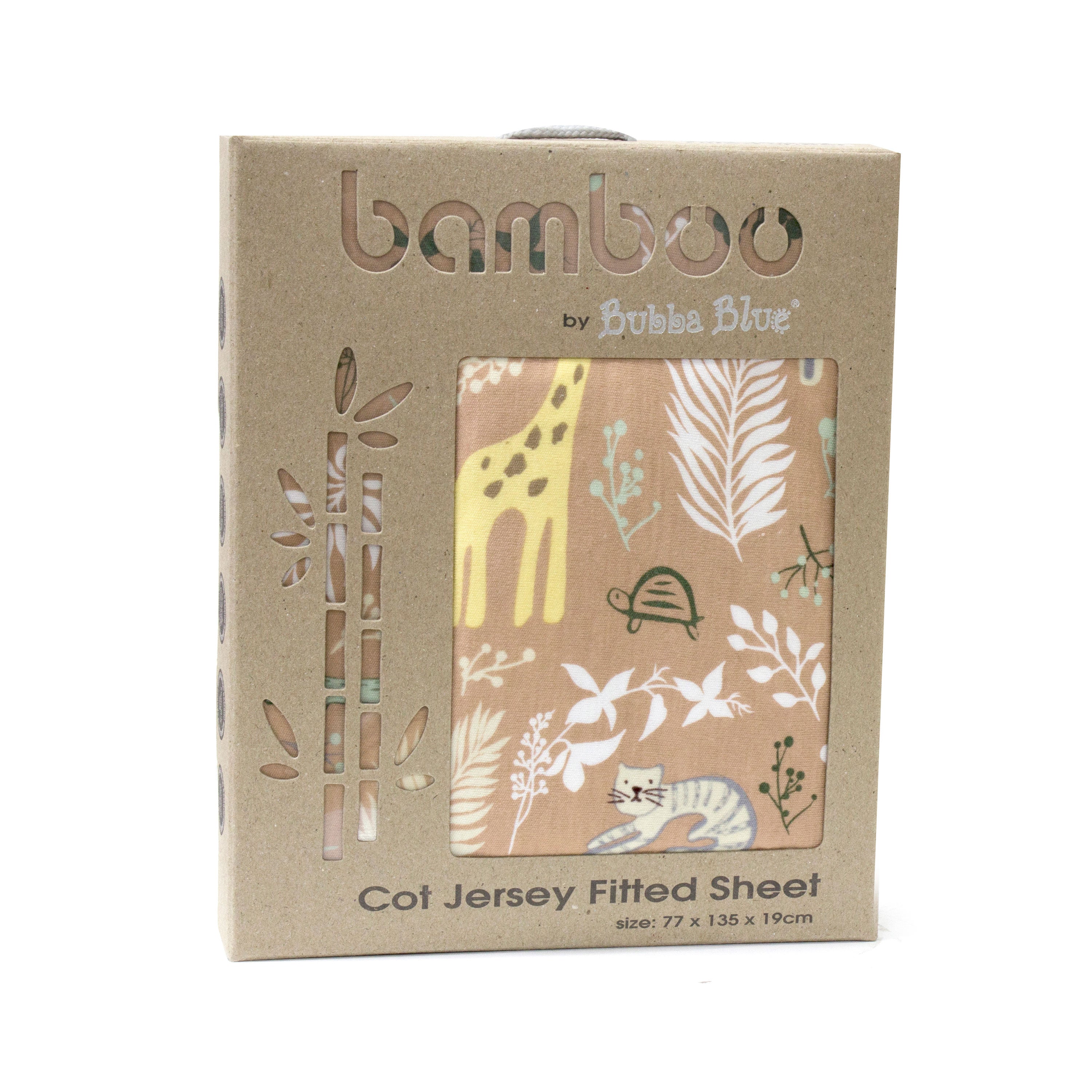 Jungle Bamboo Jersey Cot Fitted Sheet - Soft Breathable Crib Sheet Set (Buy One Get One Free) - Perfect for Nursery, Daycare & Baby Shower Gifts