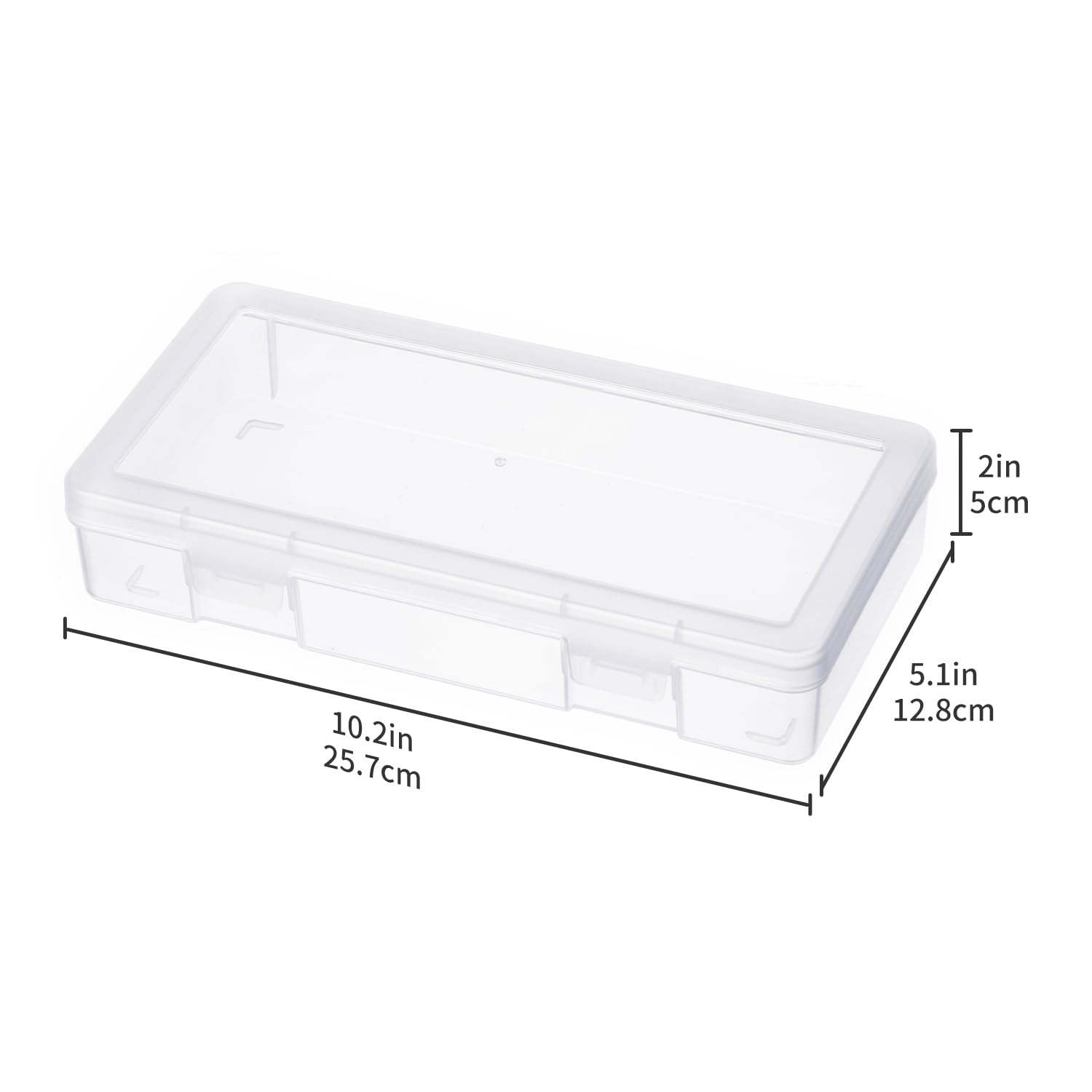 Stackable Plastic Clear Storage Box Containers with Latching Lid - 9 Pack Medium Clear Organizer for Art Supplies, Lego, Crayons, Beads & Jewelry | Perfect for Craft Rooms, School Desks & Home Organization