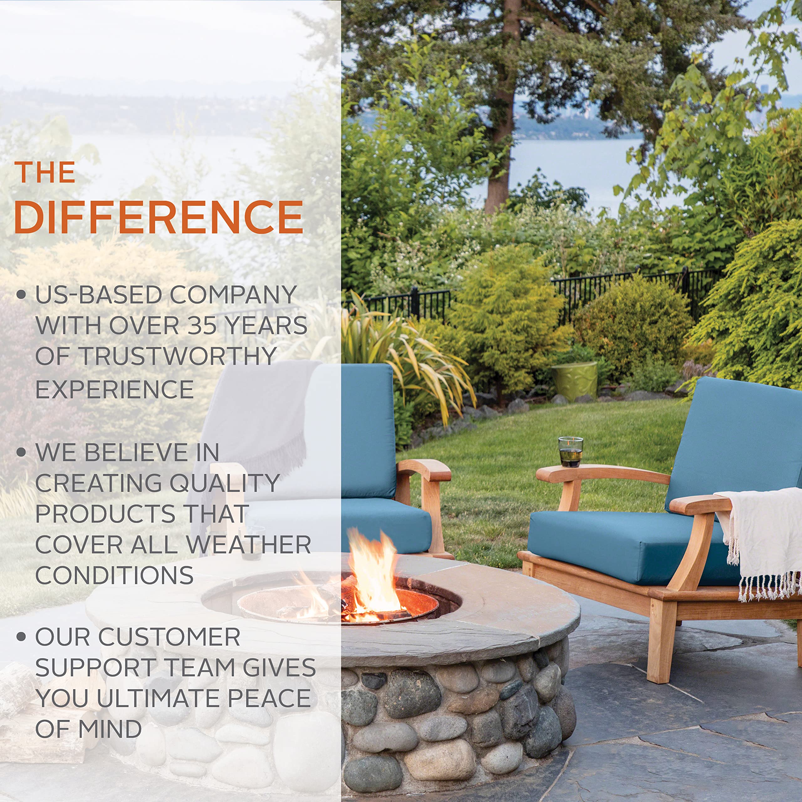 Durable Outdoor Seat Cushion Cover 23x23