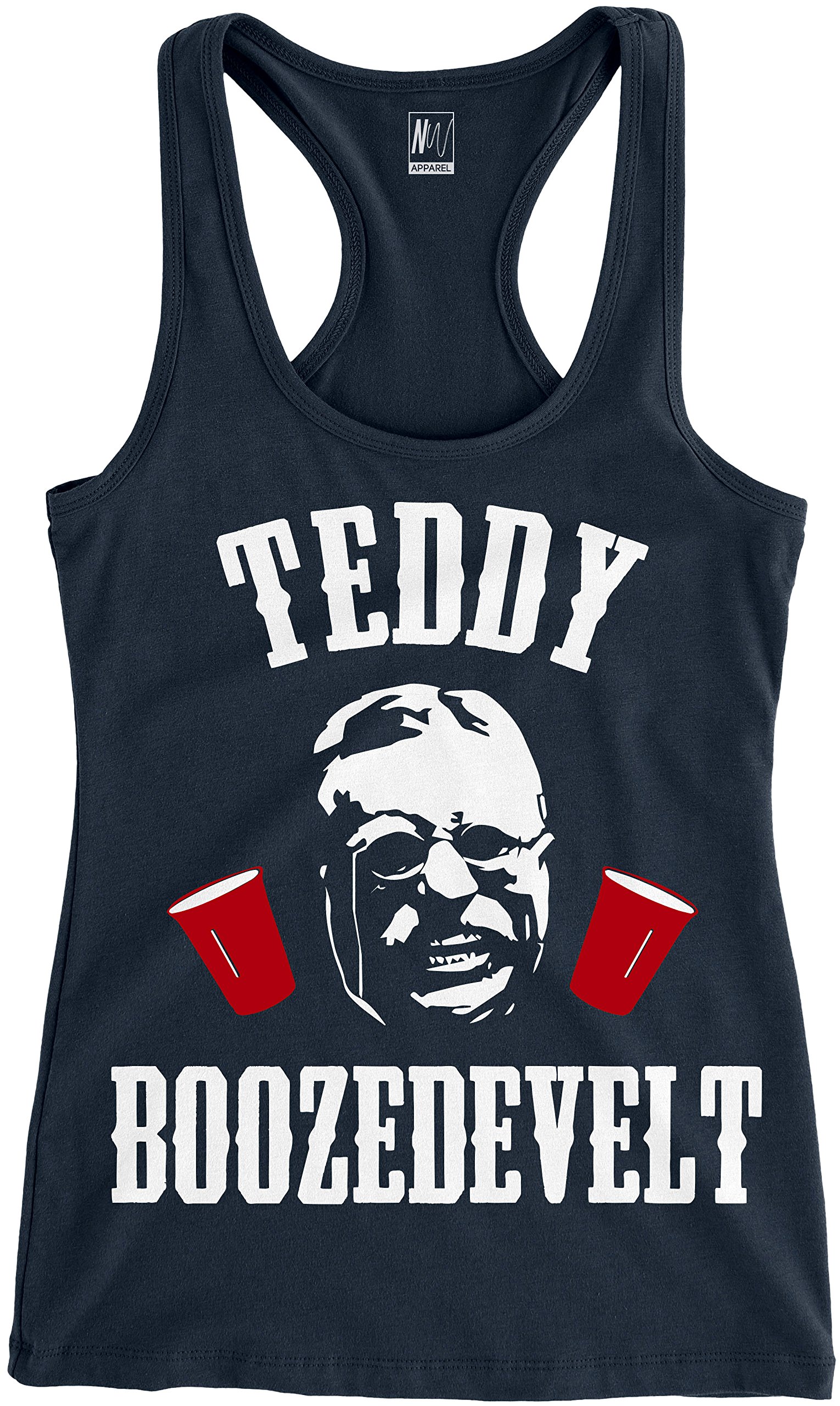 Teddy Boozedevelt 4th of July Patriotic Tank Top for Women - Navy Blue American Flag Design | Perfect for Summer BBQs, Beach Parties & Independence Day Celebrations