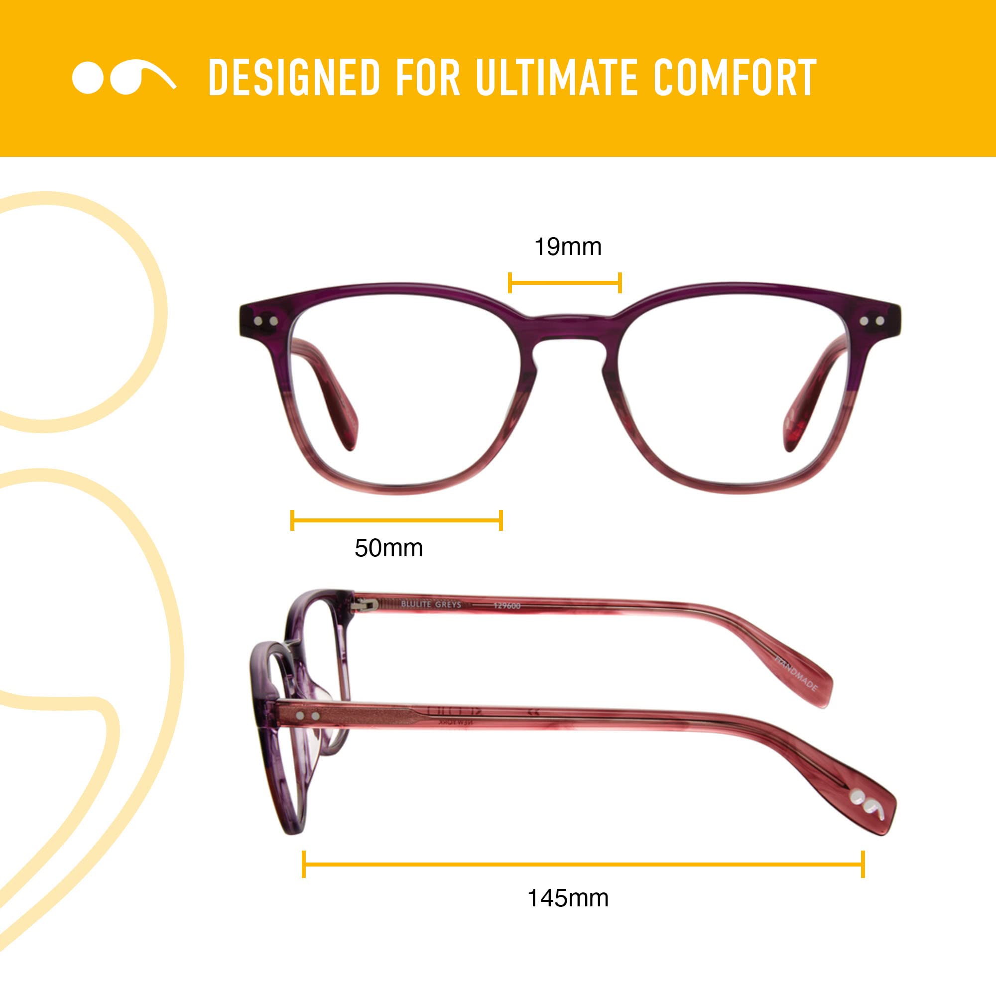 Scojo New York Blue Light Blocking Reading Glasses - Anti-Scratch Handmade Computer Glasses for Women & Men | Perfect for Office Work, Screen Time & Night Reading