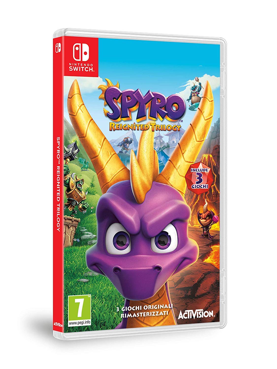 Spyro Reignited Trilogy & Spyro Cable Guy XXL Controller Holder - Exclusive Amazon Edition for Nintendo Switch - Perfect for Gaming Enthusiasts & Collectors