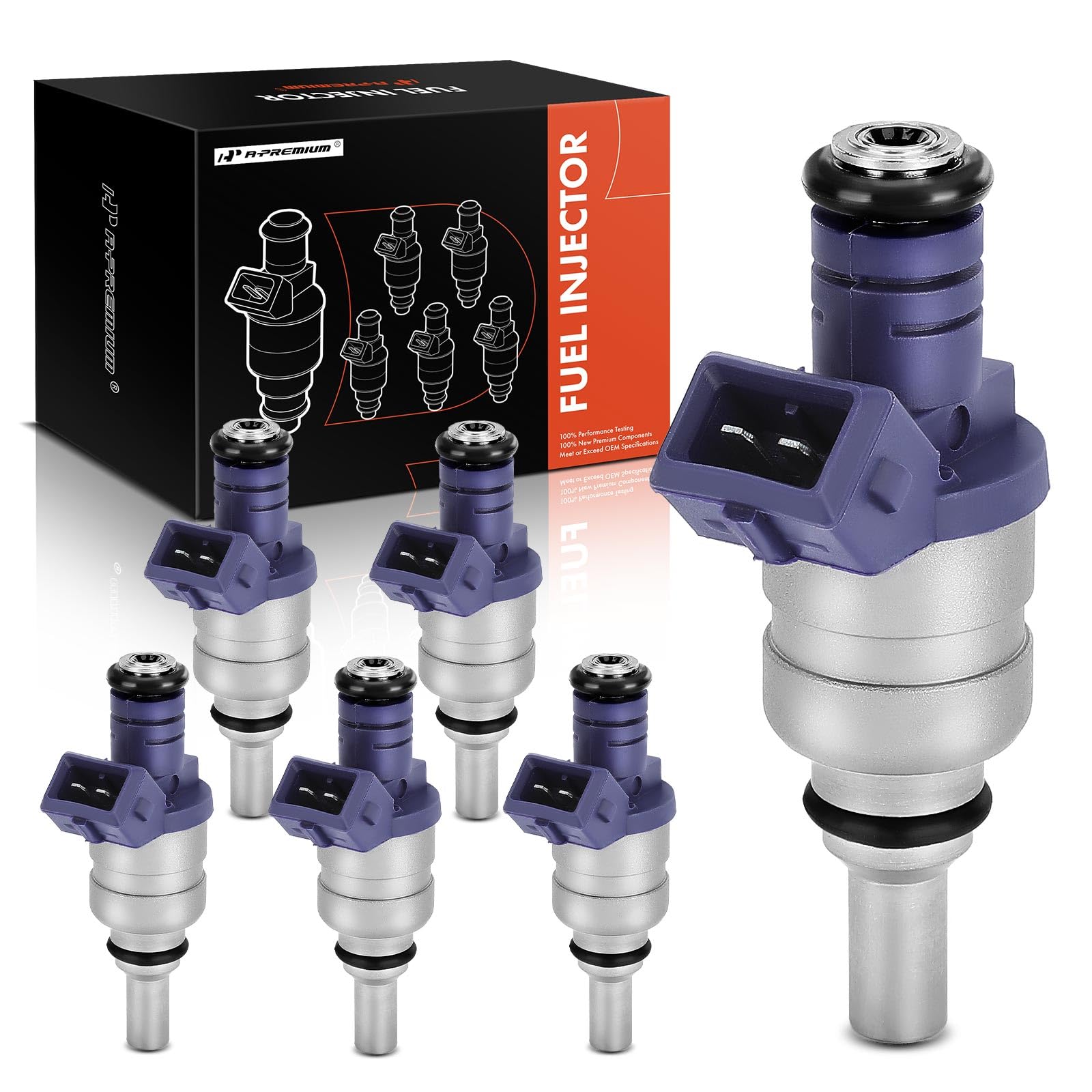 Premium Fuel Injectors Set of 6 - Compatible with BMW 330Ci 330i 330xi (2001-2004), X5 (2001-2006), 530i (2001-2005), X3 (2004-2006), Z4, Z3, L6 3.0L - Replaces #13641439800 - Perfect for Engine Performance & Fuel Efficiency Upgrades