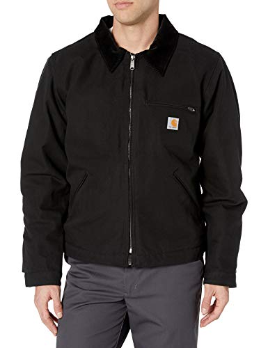 Carhartt Men's Relaxed Fit Duck Blanket-Lined Detroit Jacket - Heavy Duty Work Jacket for Cold Weather, Durable Winter Coat for Outdoor Work & Hunting | Perfect for Construction, Farming & Outdoor Activities