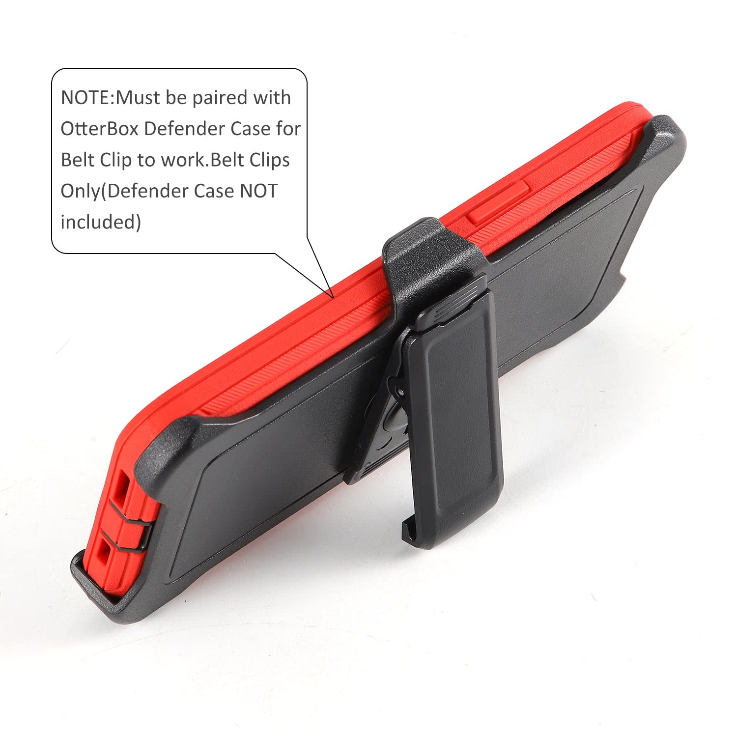WallSkiN 2 Pack Replacement Belt Clip Holster Compatible with Apple iPhone 12 Pro & iPhone 12 - Perfect for OtterBox Defender Series Case (Case Not Included) | Secure Belt Holder for Work, Travel & Outdoor Activities
