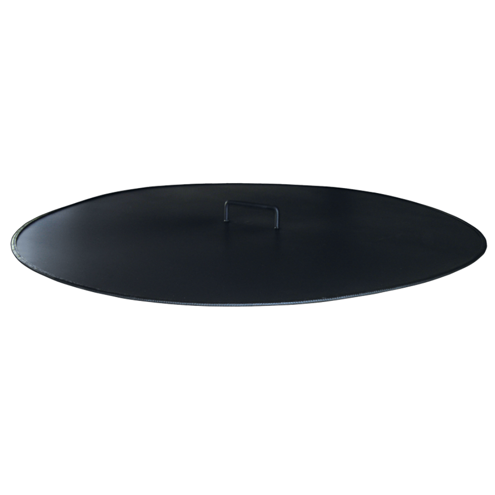 Premium Steel Fire Pit Cover - Octagonal & Round Fire Pit Snuffer for Outdoor Patio, Deck, Backyard, Camping - Rust-Resistant & Durable