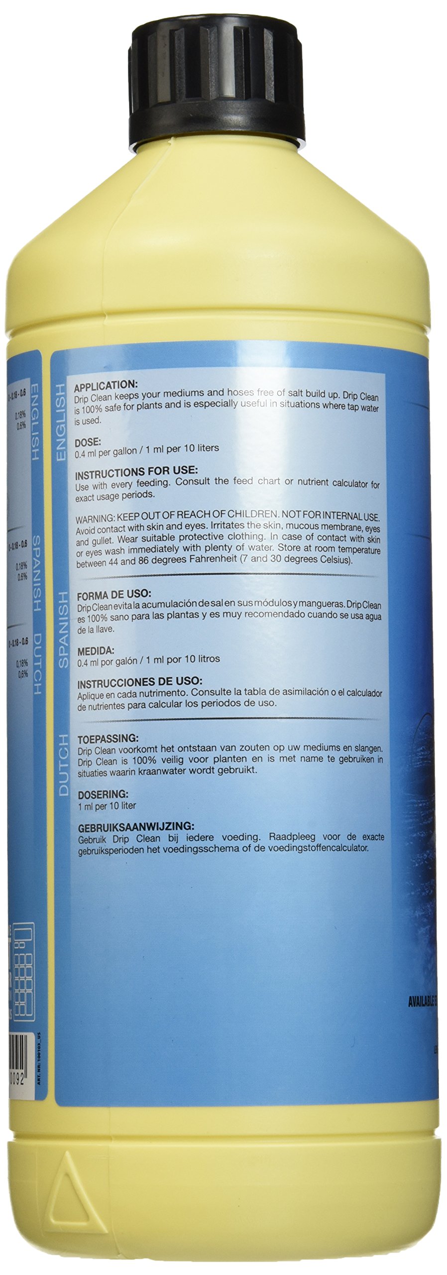 House & Garden HGDPC01L Drip Clean Fertilizer 1L - Hydroponic Nutrient Solution for Indoor Plants, Greenhouses & Home Gardens | Prevents Salt Buildup in Irrigation Systems