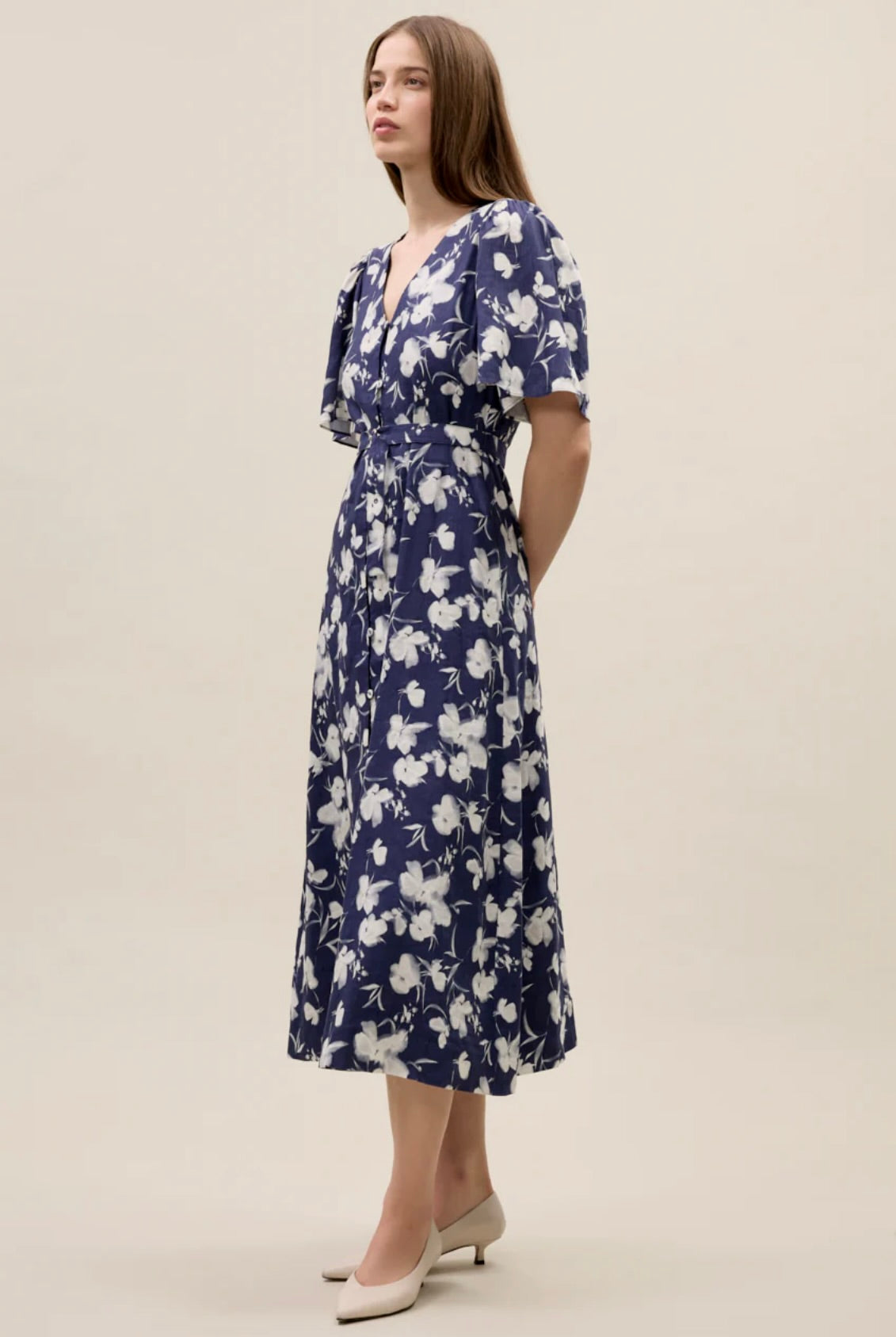 Bea Linen Maxi Dress for Women - Flowy Summer Beach Dress with Pockets, Boho Chic Long Dress for Vacation, Outdoor & Casual Wear