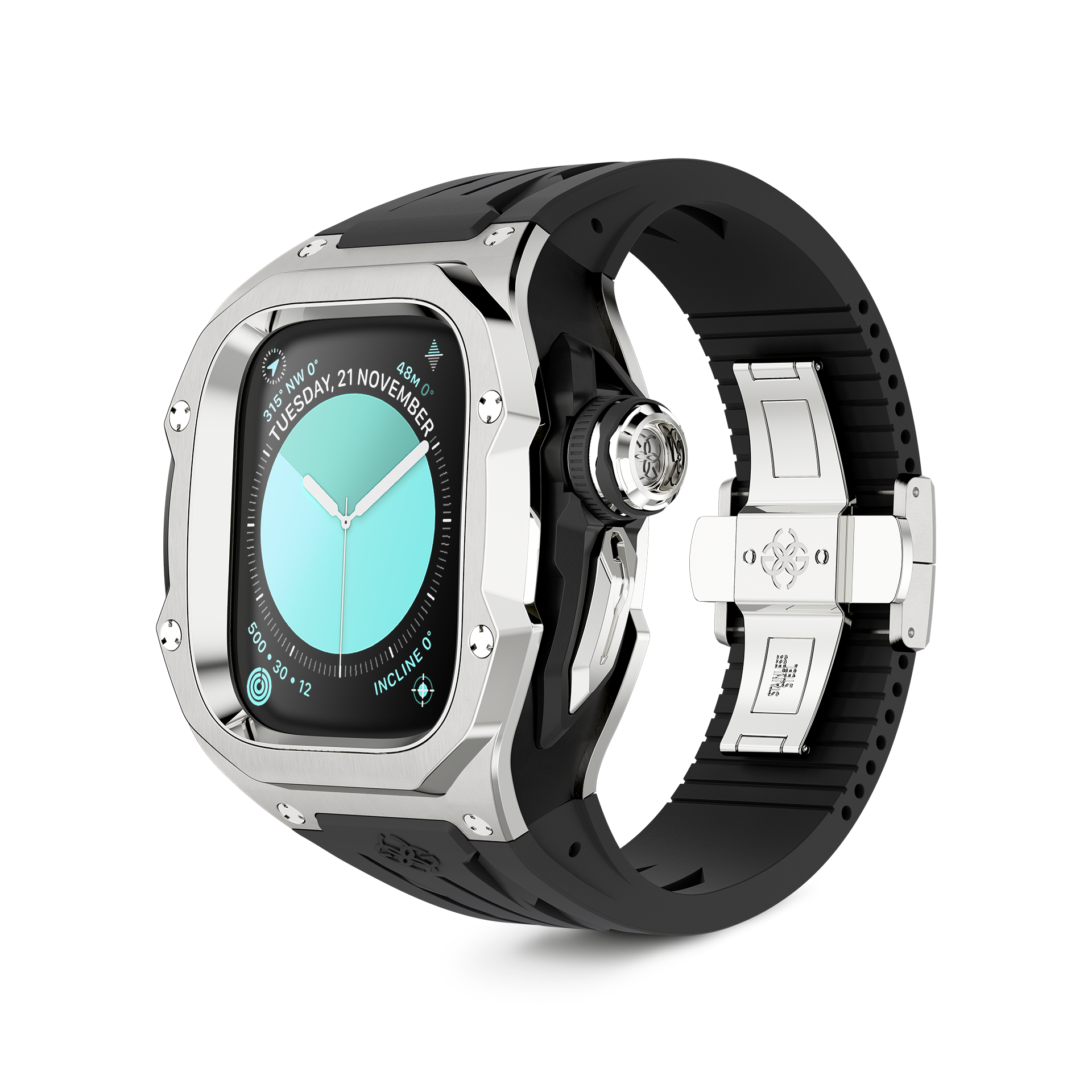 Durable Apple Watch Case - RSTIII49 Oyama Steel Protective Cover for Workout, Running & Outdoor Activities