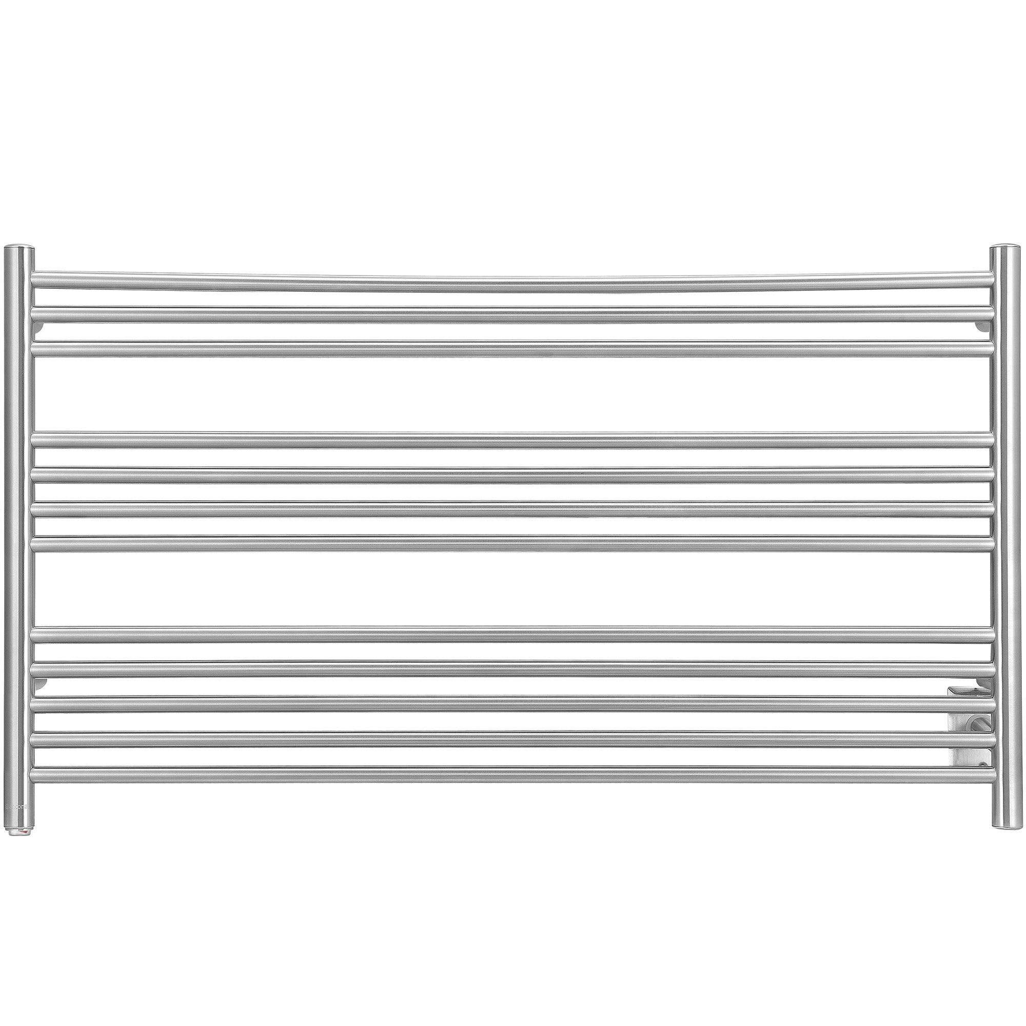 Amplify Dual 12 Bar Hardwired & Plug-In Towel Warmer - Brushed Stainless Steel - Perfect for Bathrooms, Spas & Luxury Hotels