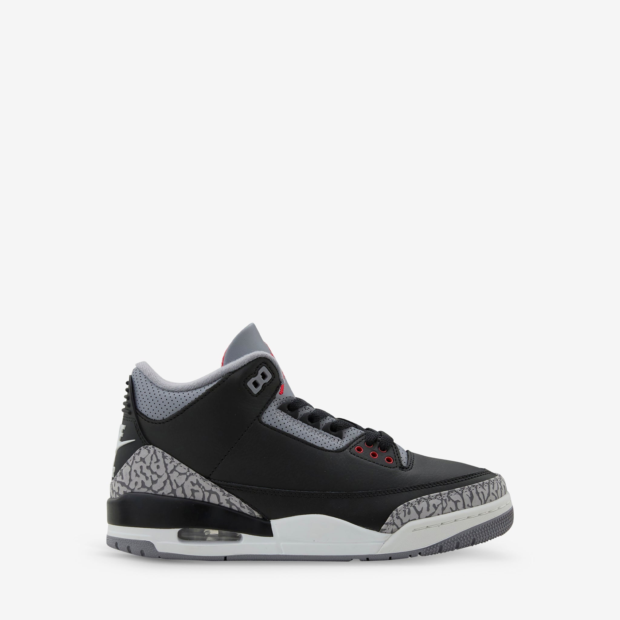 Grade School Air Jordan 3 Retro Sneakers - Black/Fire Red/Cement Grey/Summit White - Basketball Shoes for Kids - Perfect for School, Sports & Casual Wear