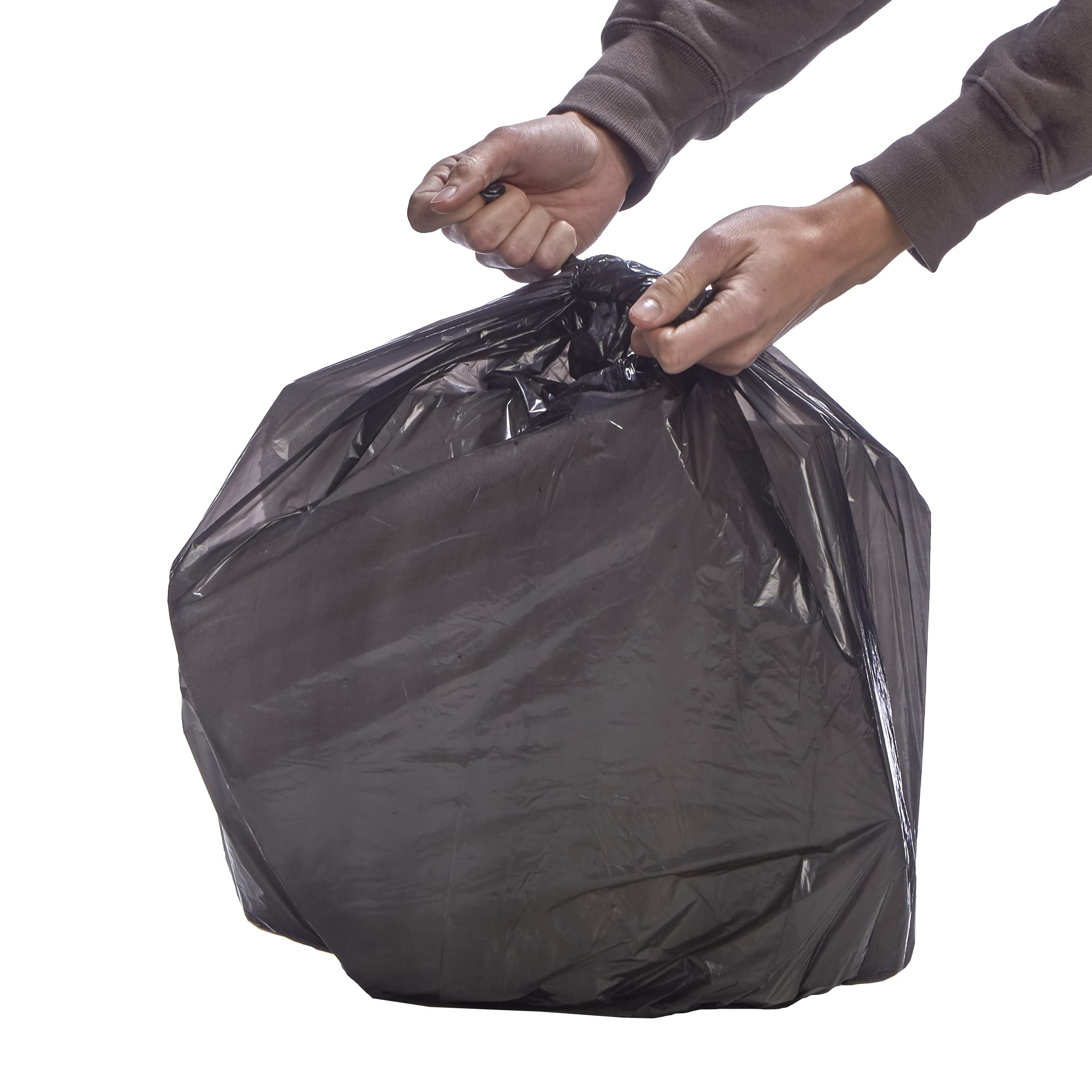 **Premium Commercial Trash Can Liners - Leak-Proof Heavy Duty Garbage Bags for Office, Kitchen & Outdoor Use (Black, 12-16 Gal, 24x33, 0.36 Mil, 1000 Bags/Case) - Made in USA**