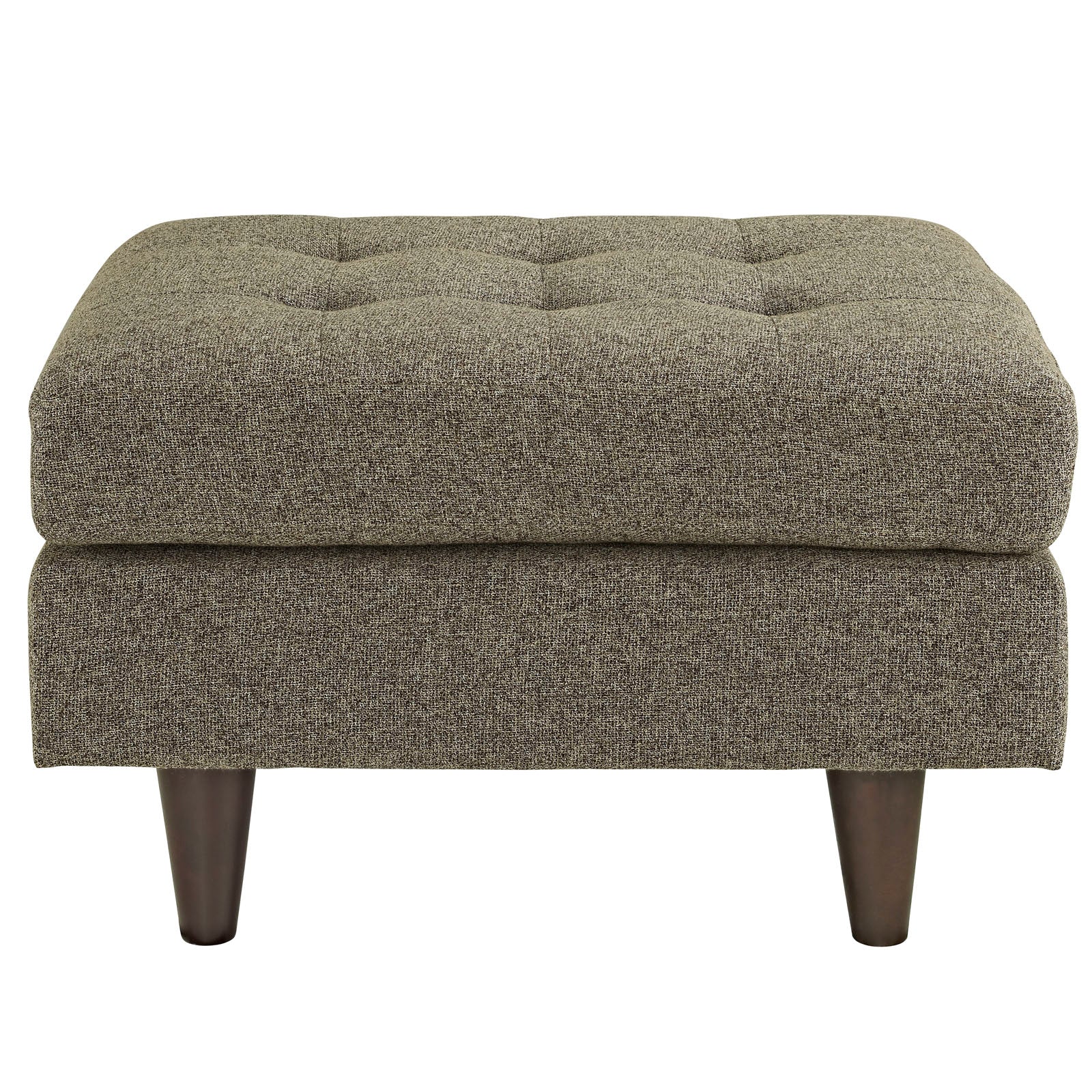 Empress Upholstered Fabric Ottoman Footrest - Soft Round Storage Pouf for Living Room, Bedroom & Nursery - Perfect for Relaxing, Extra Seating & Home Decor