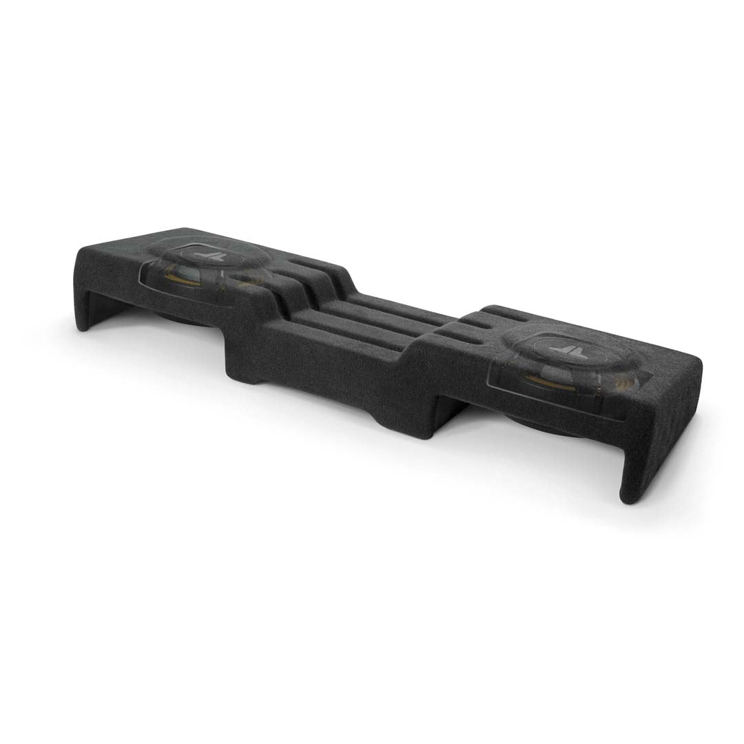 JL Audio SB GM SLVCC2/12TW3/BK Stealthbox Subwoofer Enclosure for 2007-2013 Chevrolet Silverado & GMC Sierra Crew Cab Trucks - Dual 12TW3 Subwoofers, 800W RMS, Ebony Interior - Perfect for Car Audio Upgrades & Bass Enhancement