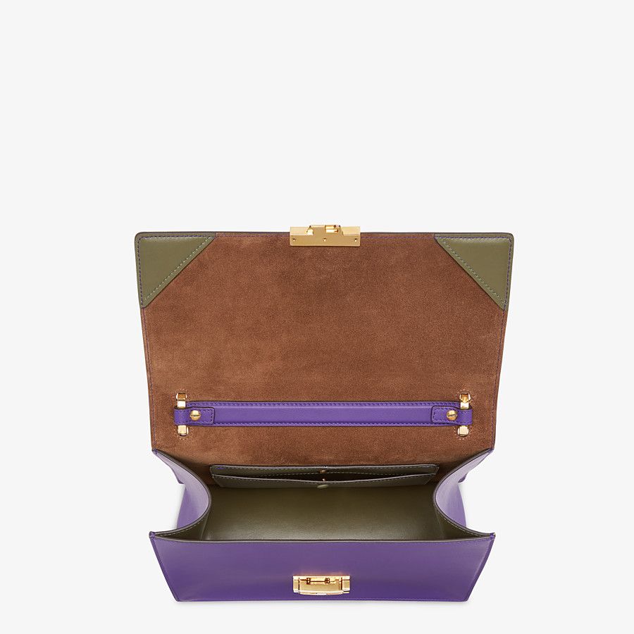 Fendi Kan U Leather Handbag for Women - Luxurious Purple Crossbody Bag | Perfect for Work, Travel & Evening Events