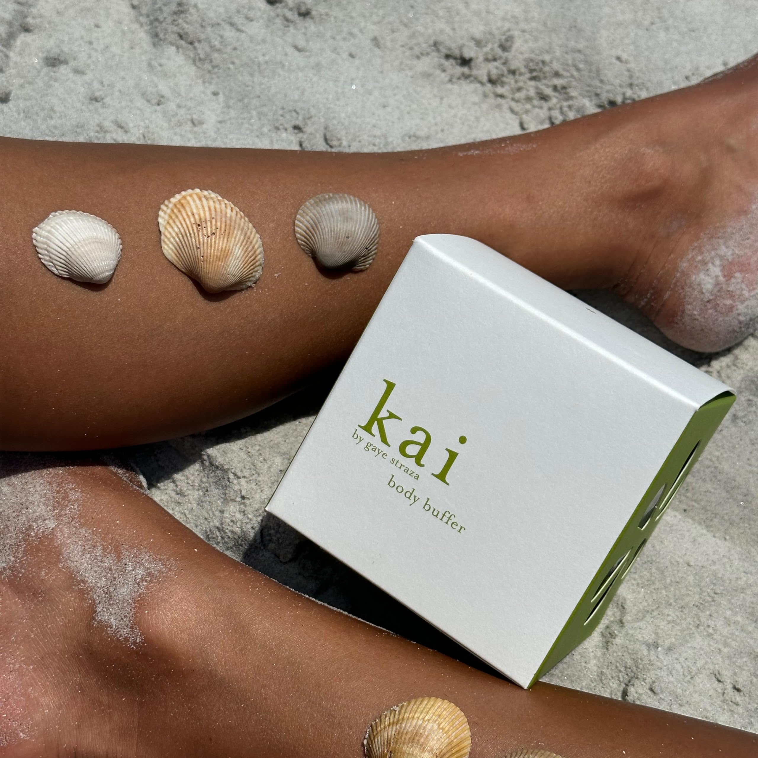 Kai Body Buffer - 2 Pack Exfoliating Bath Sponge with Fresh Gardenia Scent | Vegan, Cruelty-Free, Made in USA | Gentle Skin Cleansing & Exfoliation for Shower & Bath Time