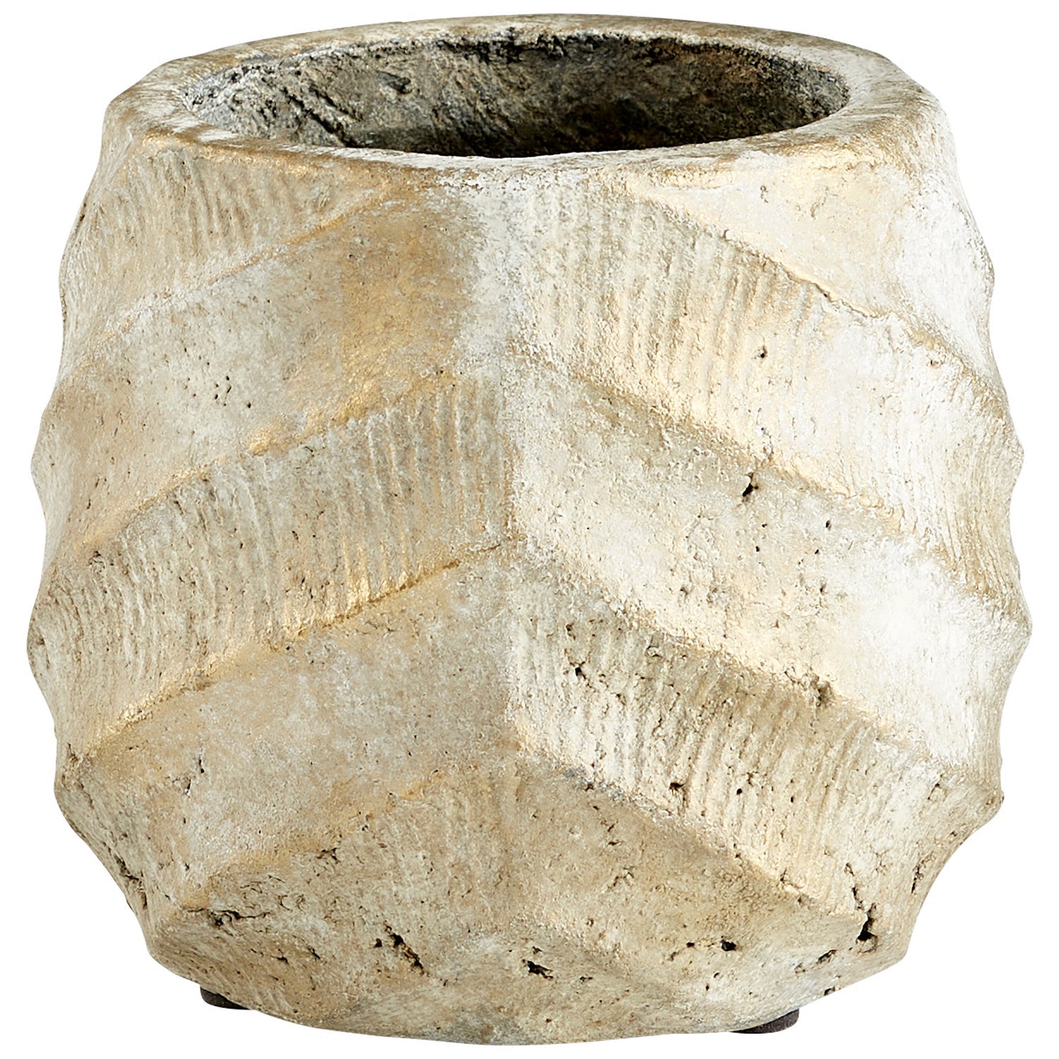 Cyan Design 11056 Cache Creek Planter - Brown Sandstone Small Flower Pot for Indoor & Outdoor Plants | Perfect for Home Decor, Garden, Patio, and Office Spaces