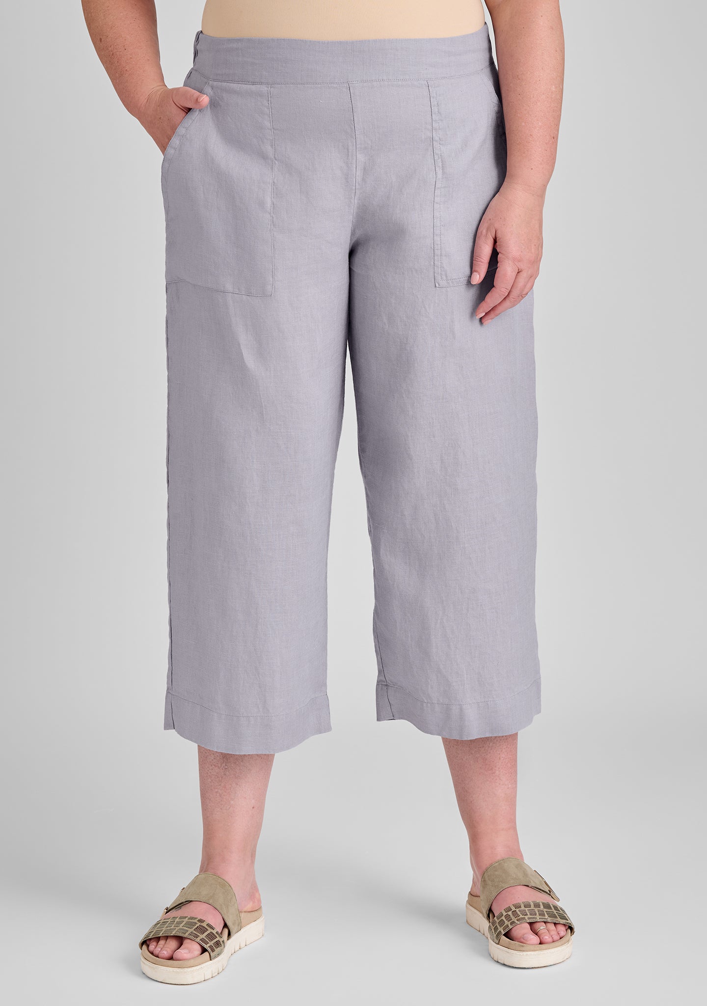 Kate Pant - Women's Linen Crop Pants | High Waist Summer Short Pants | Casual Boho Style for Beach, Travel & Everyday Wear