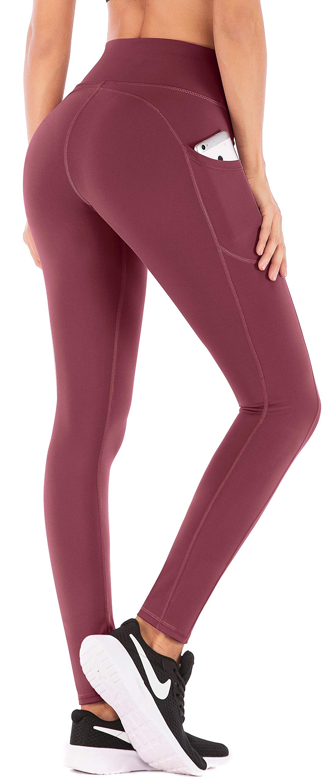 High Waisted Yoga Pants for Women with Pockets - Breathable Workout Capri Leggings for Running, Gym & Lounge | IUGA Women's Activewear